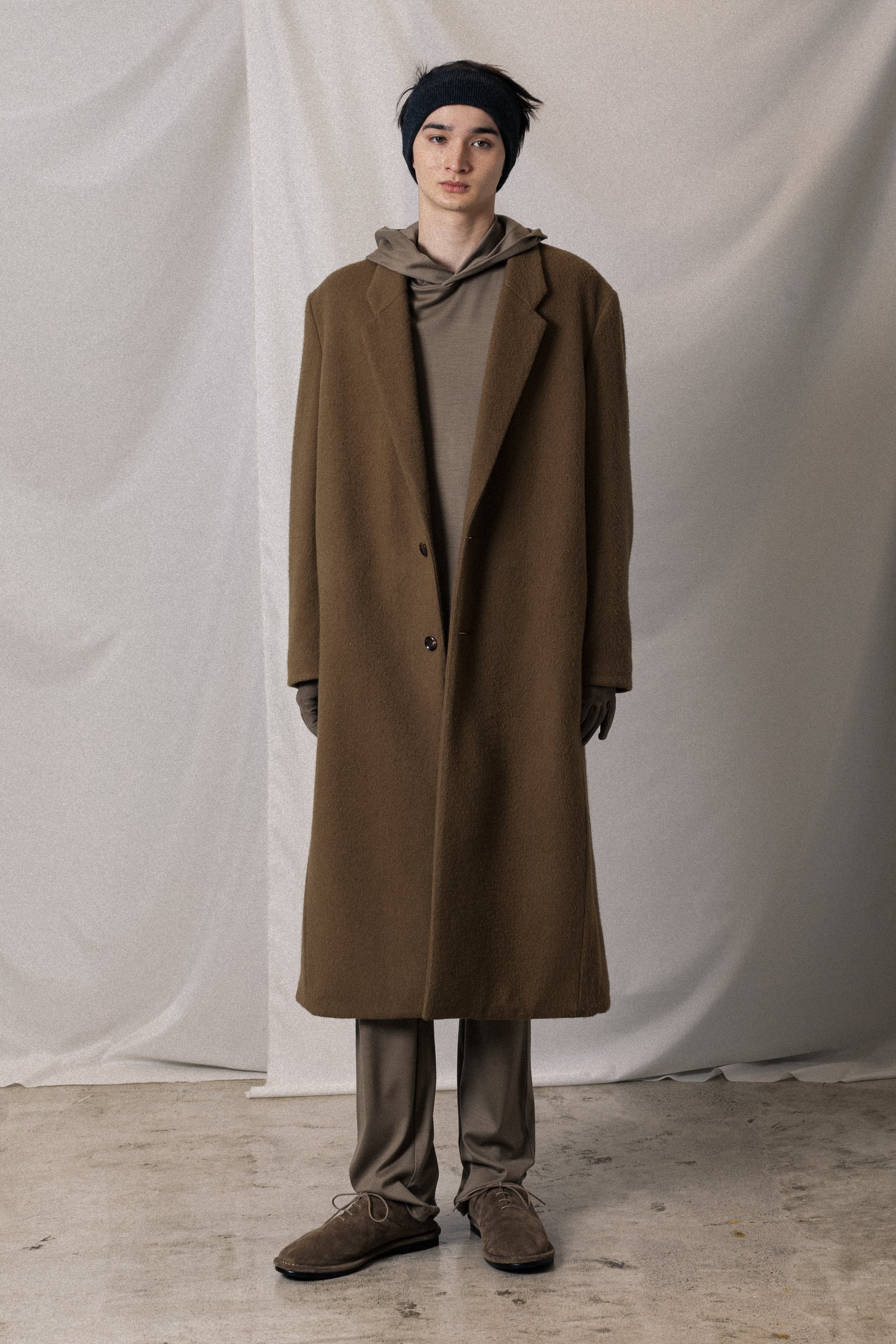 AC52-009 ウールシャギー パディングチェスターコート