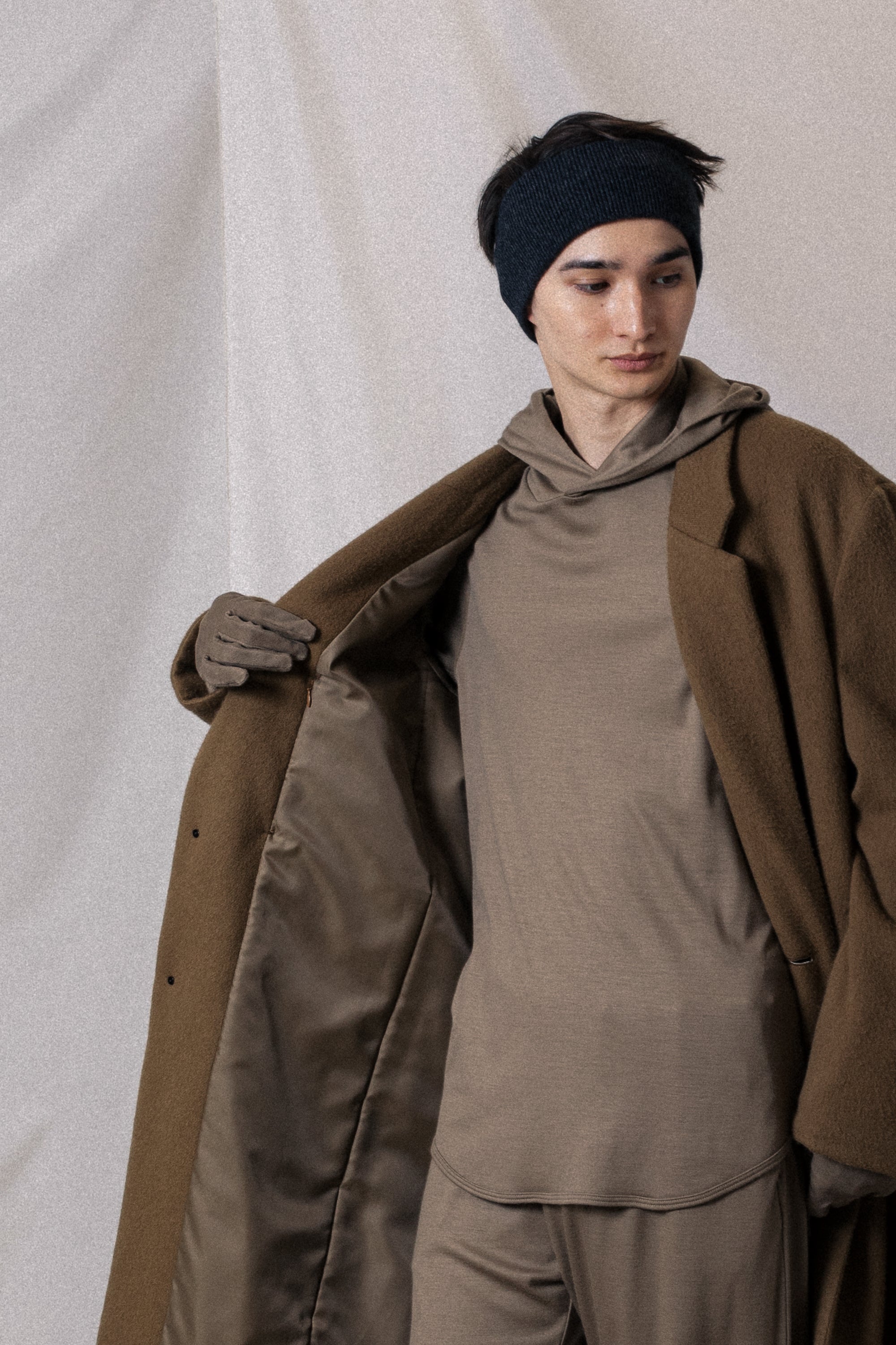 AC52-009 ウールシャギー パディングチェスターコート