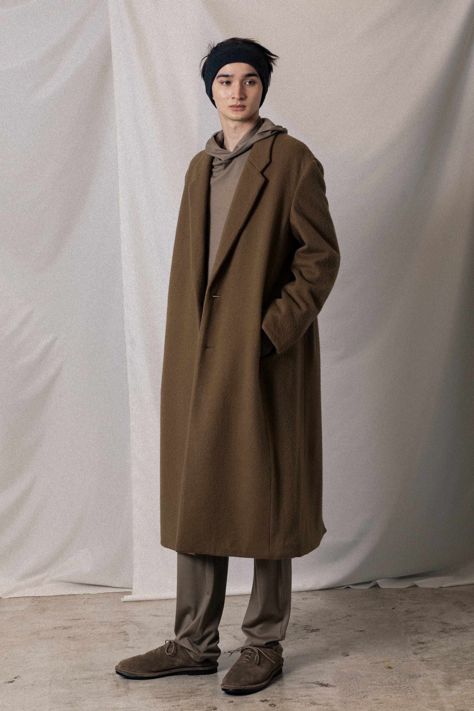 AC52-009 ウールシャギー パディングチェスターコート