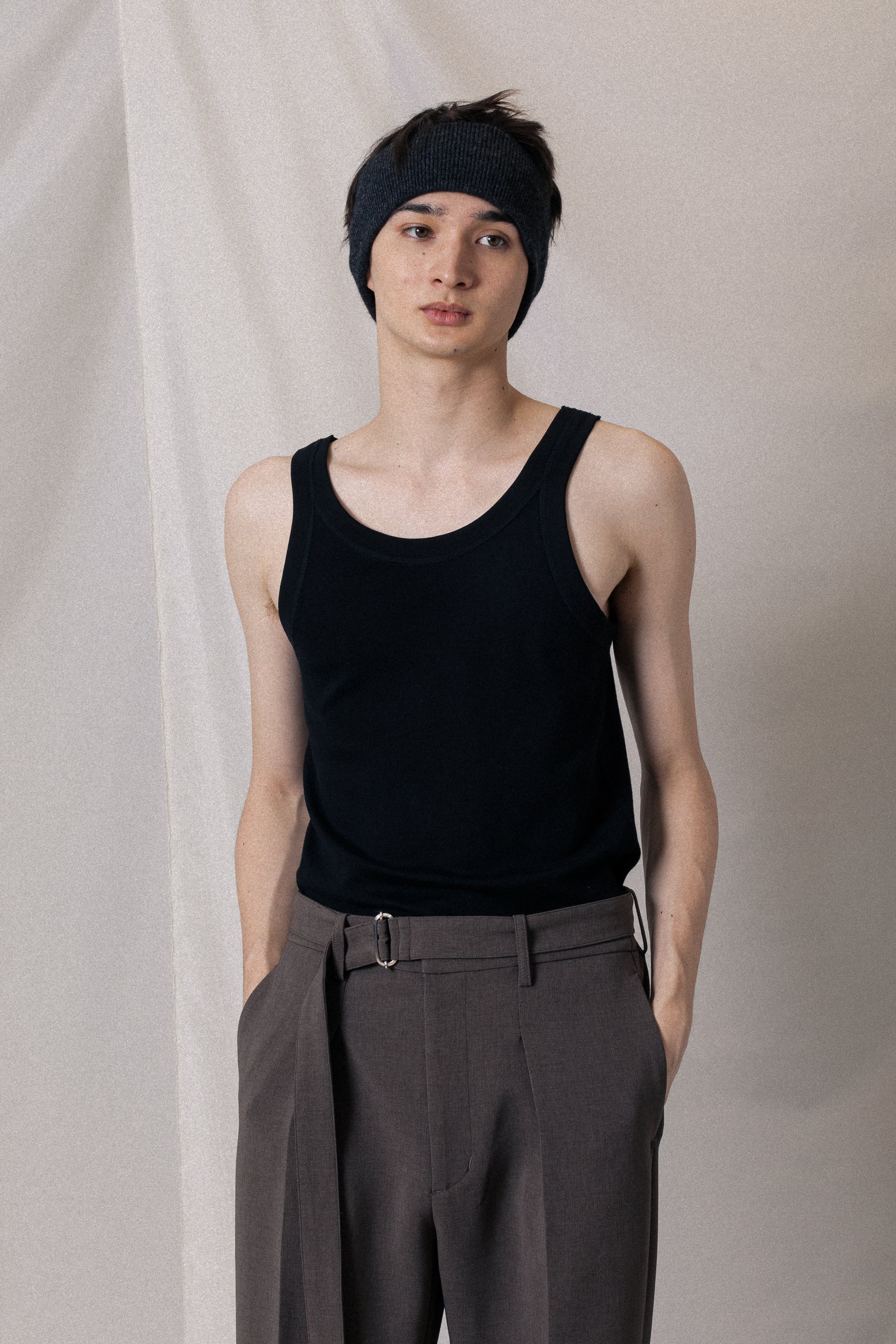 AA52-037 カシミヤニット ヘアバンド