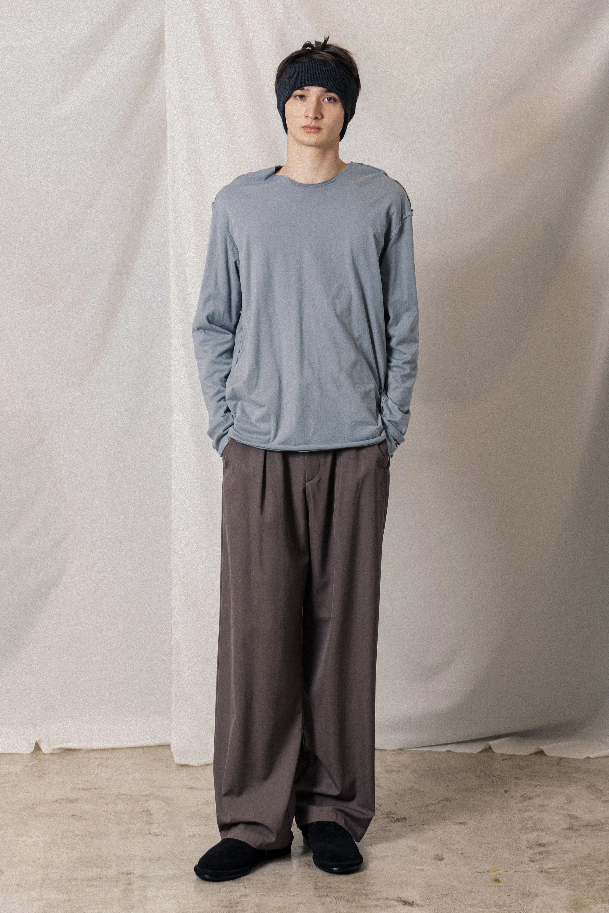 AJ52-091 ピマコットンジャージー スリムフィット レイヤード L/S カットソー