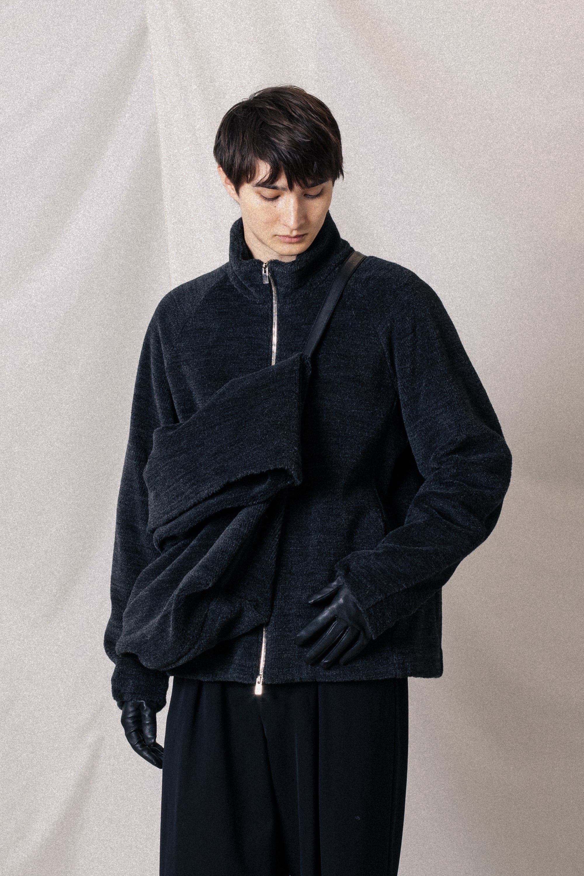 AA52-098 ウールアルパカボア ショルダーバッグ