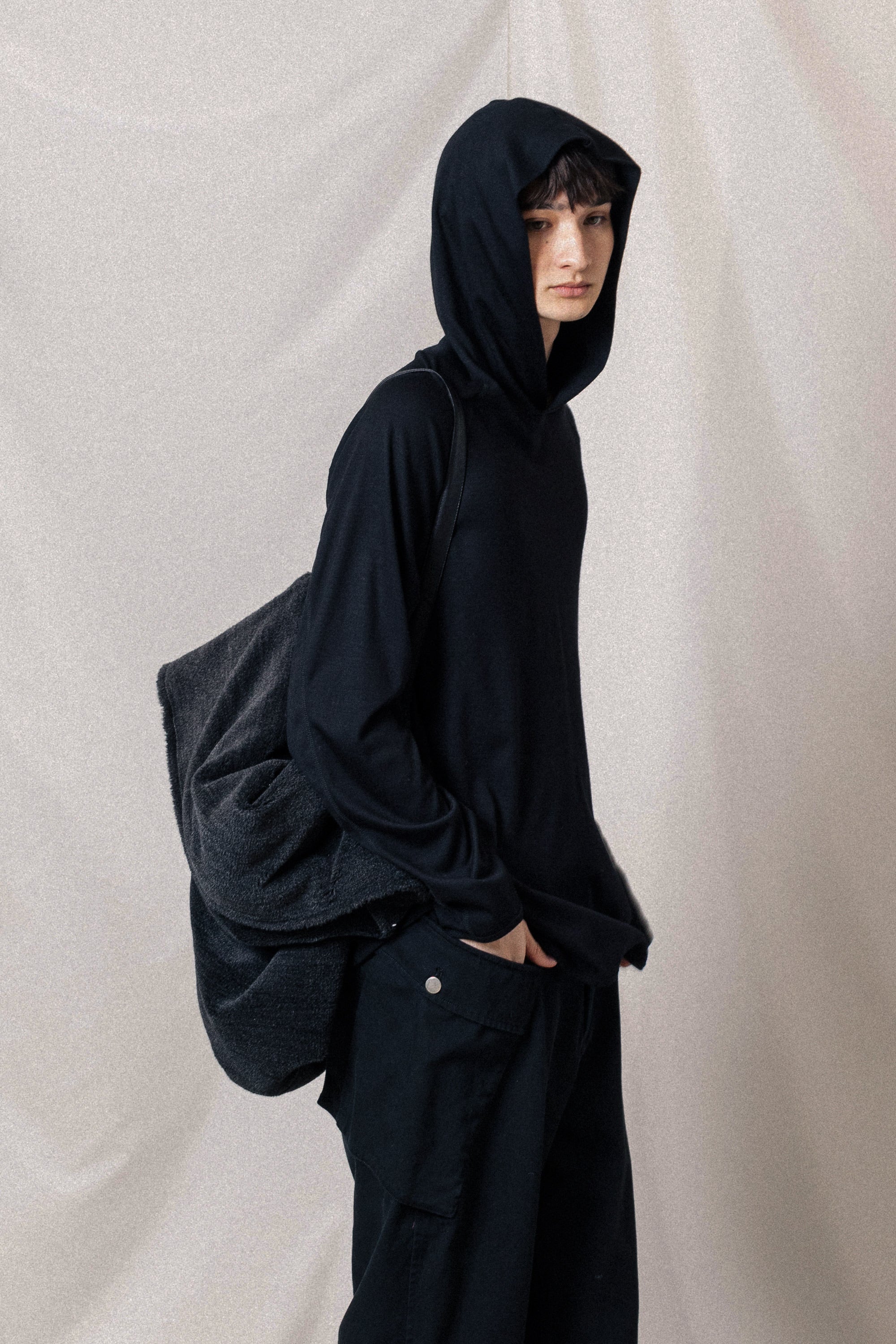 AA52-098 ウールアルパカボア ショルダーバッグ