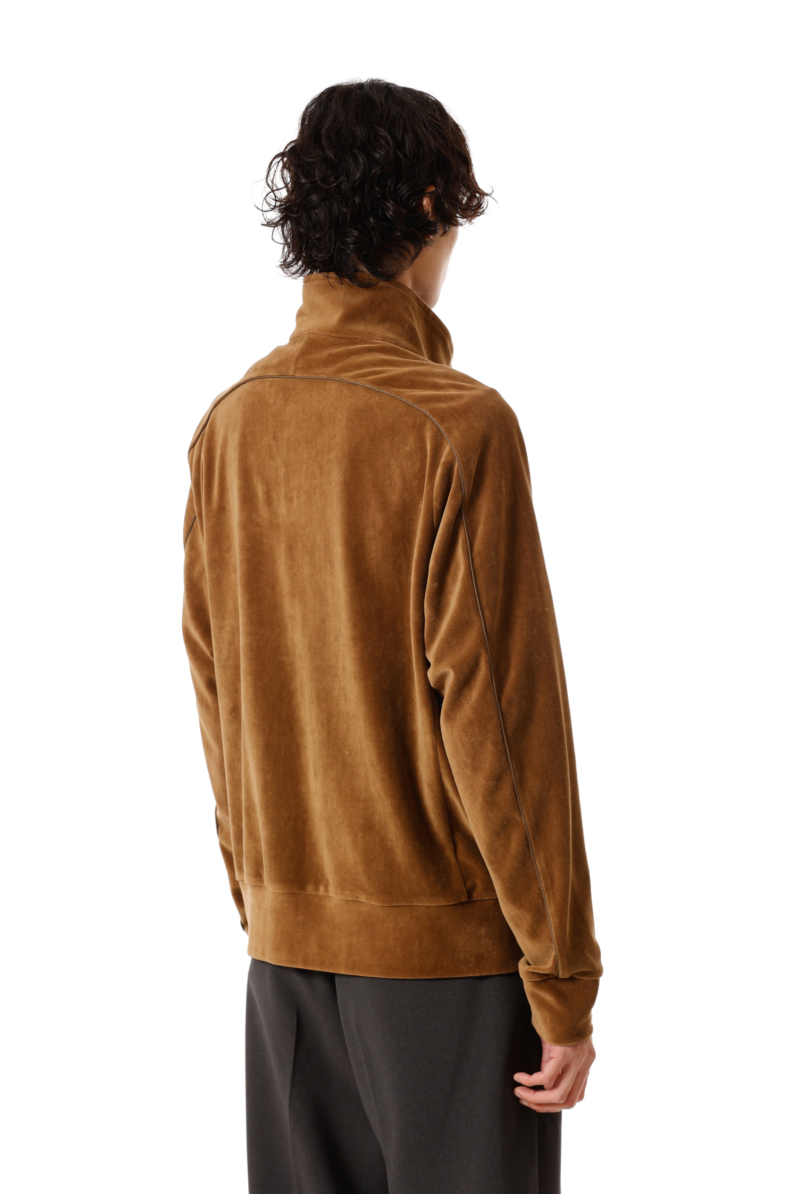 AB52-045 コットン/ポリエステルベロアジャージー トラックジャケット