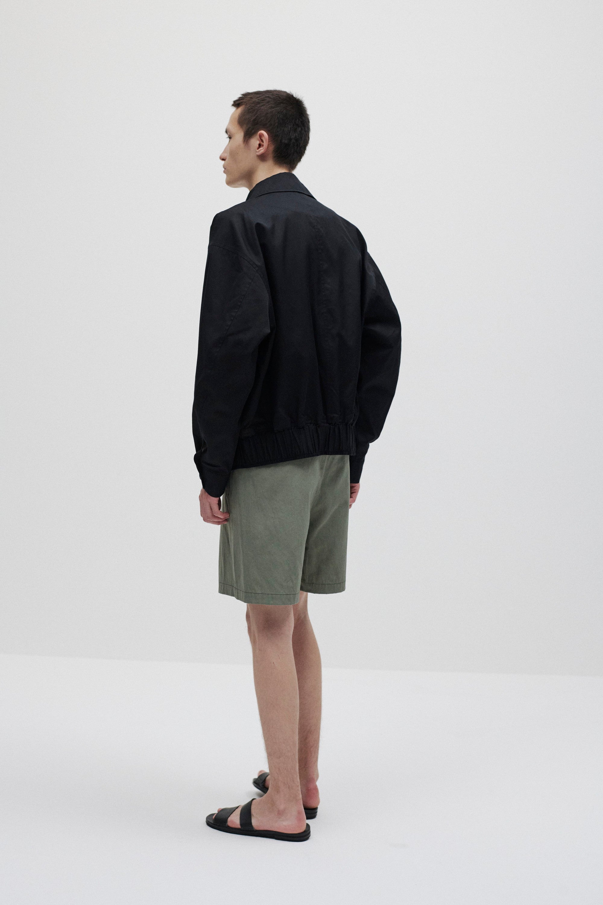 コットン/シルクギャバジン ハリントンジャケット〔AB61-041〕