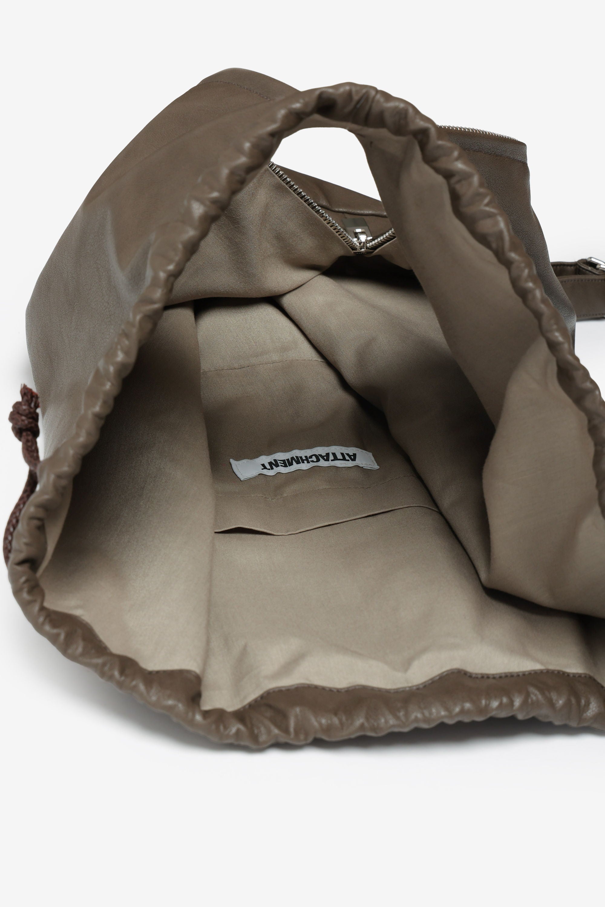 シンセティックレザー バケットバッグ