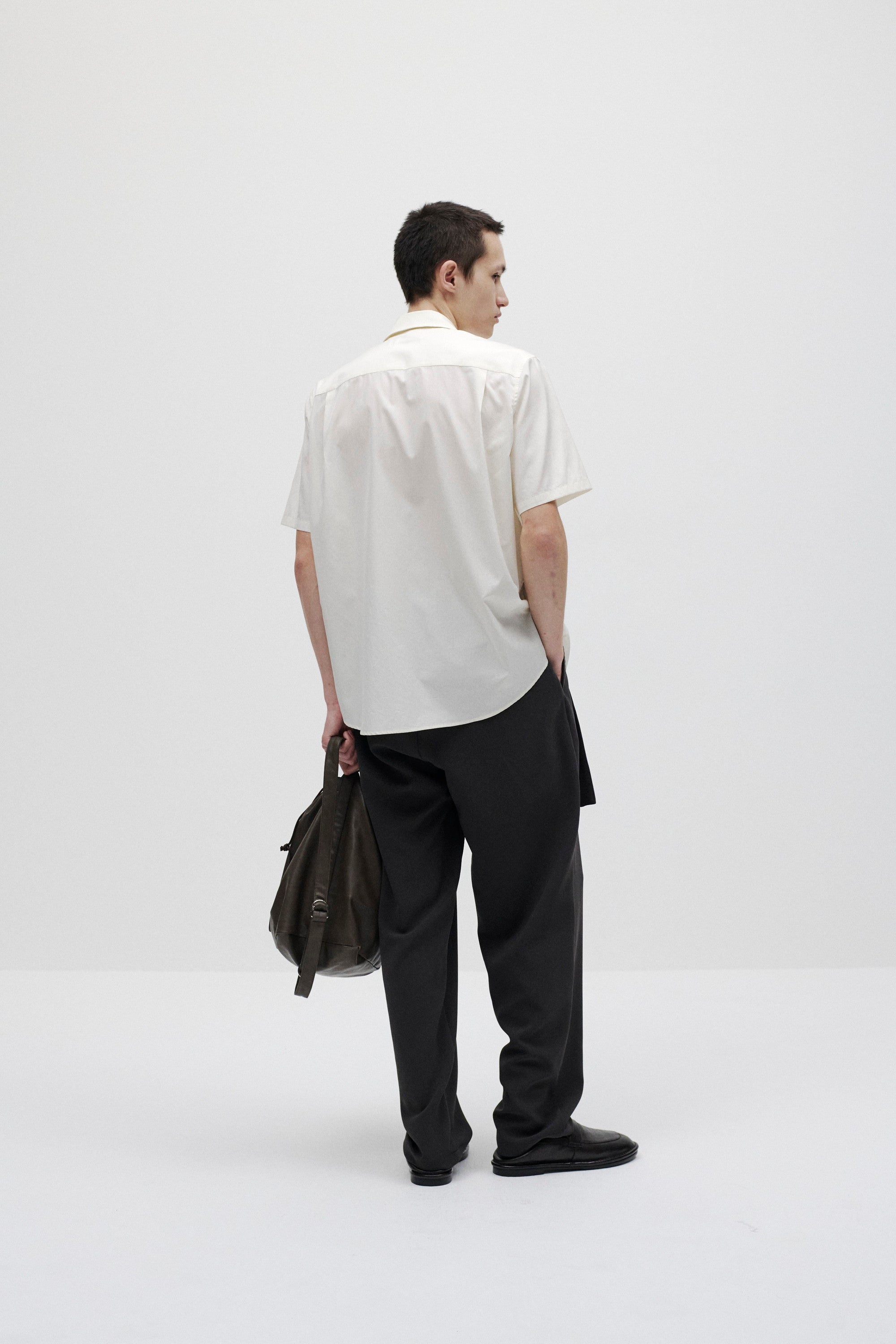 シンセティックレザー バケットバッグ