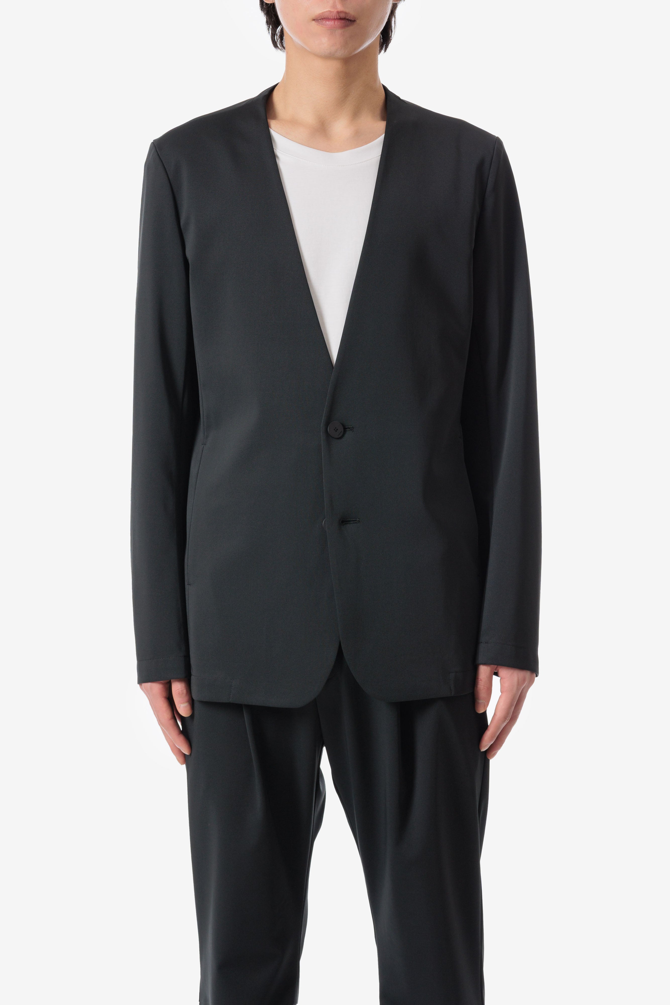 ルカマットツイスト ノーカラージャケット