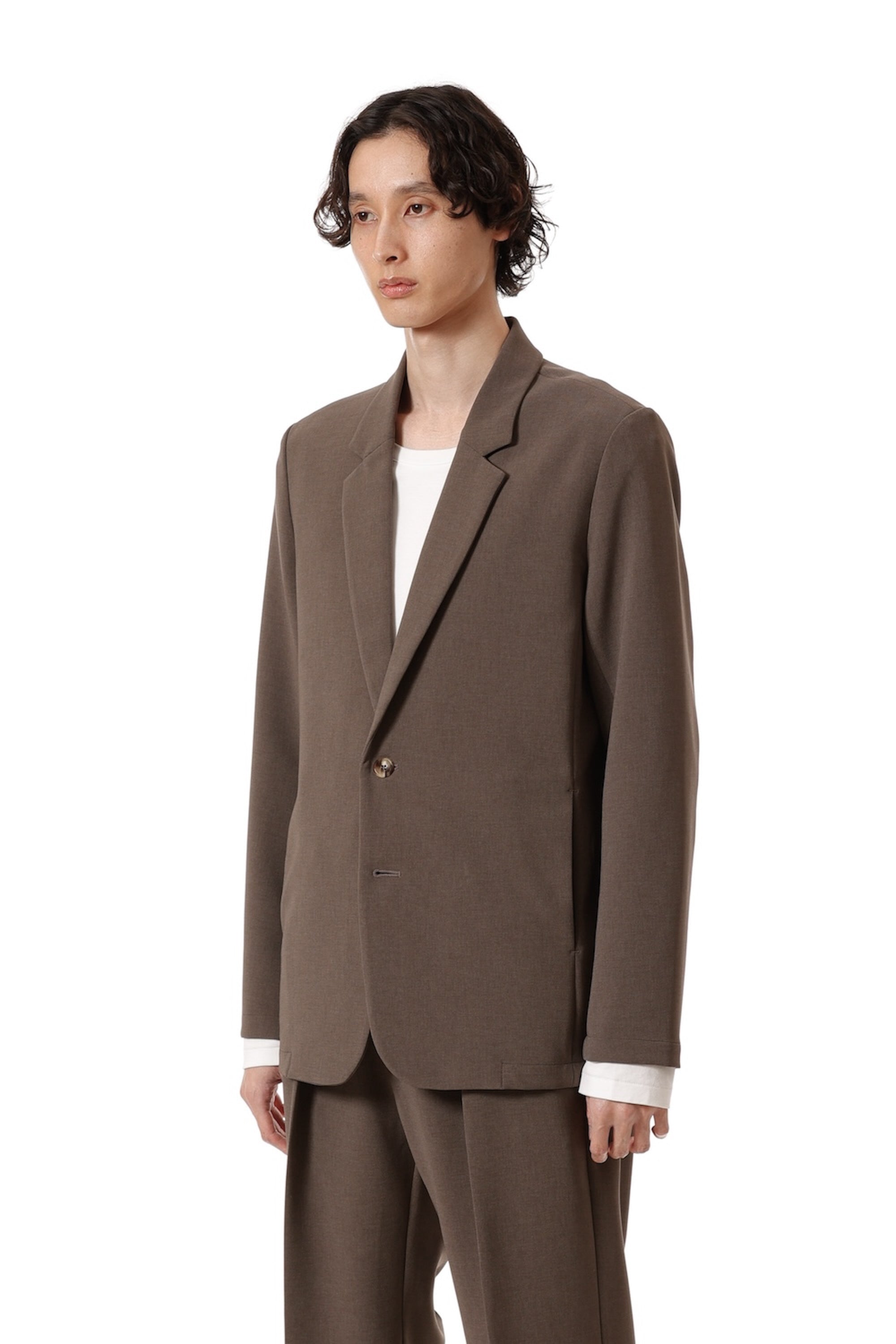 AG52-077 ポリエステルストレッチダブルクロス 2Bジャケット