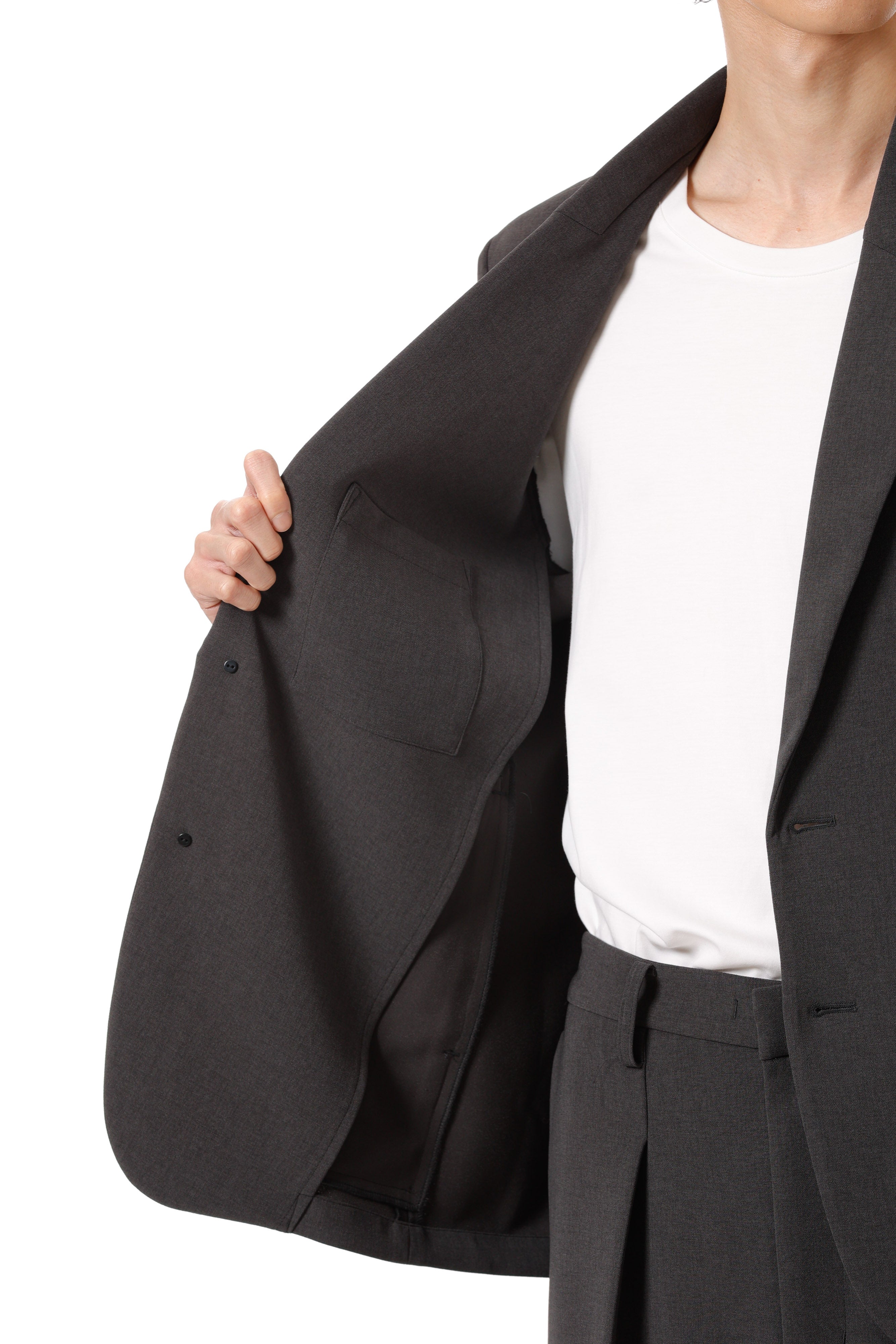 AG52-077 ポリエステルストレッチダブルクロス 2Bジャケット