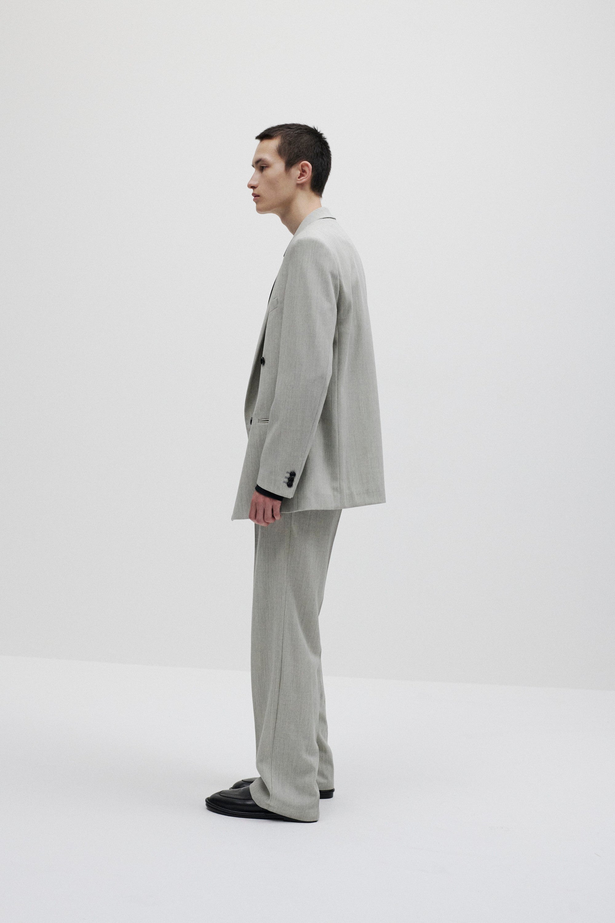 ハイツイストウールギャバジンキャンバス ダブルブレステッドジャケット