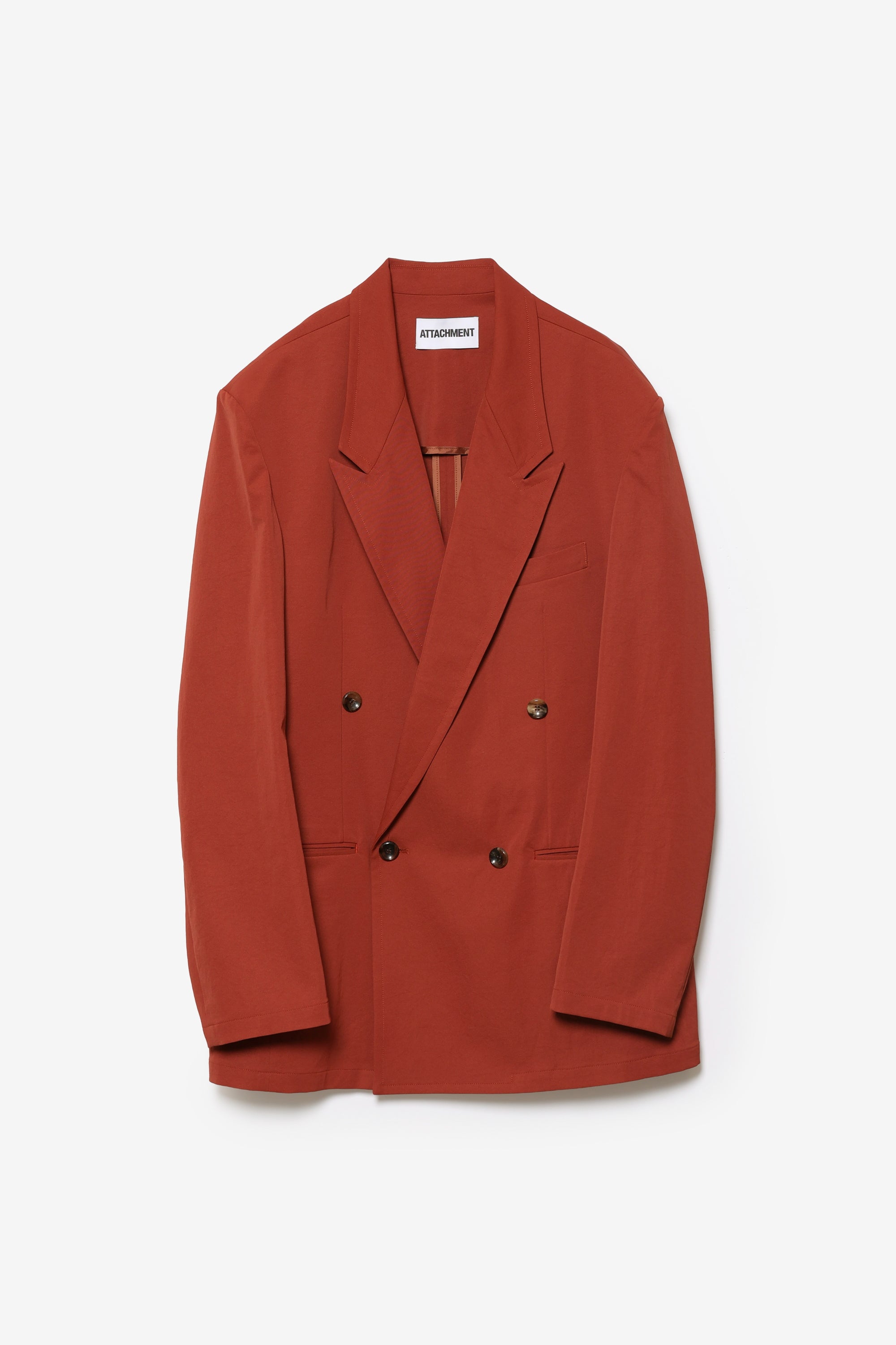 ポリエステル/コットン/リネンドライツイル ダブルブレステッドジャケット