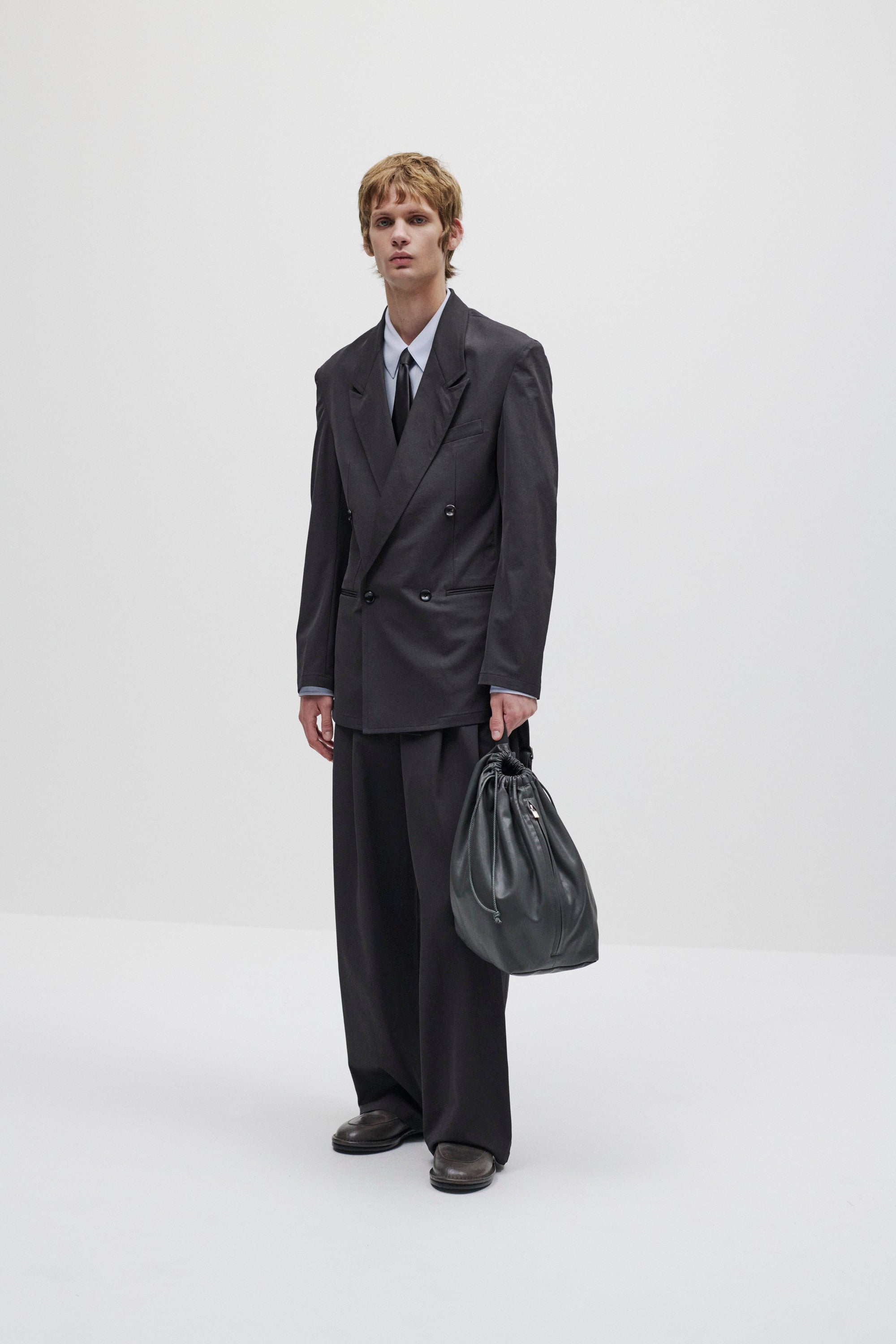 ポリエステル/コットン/リネンドライツイル ダブルブレステッドジャケット