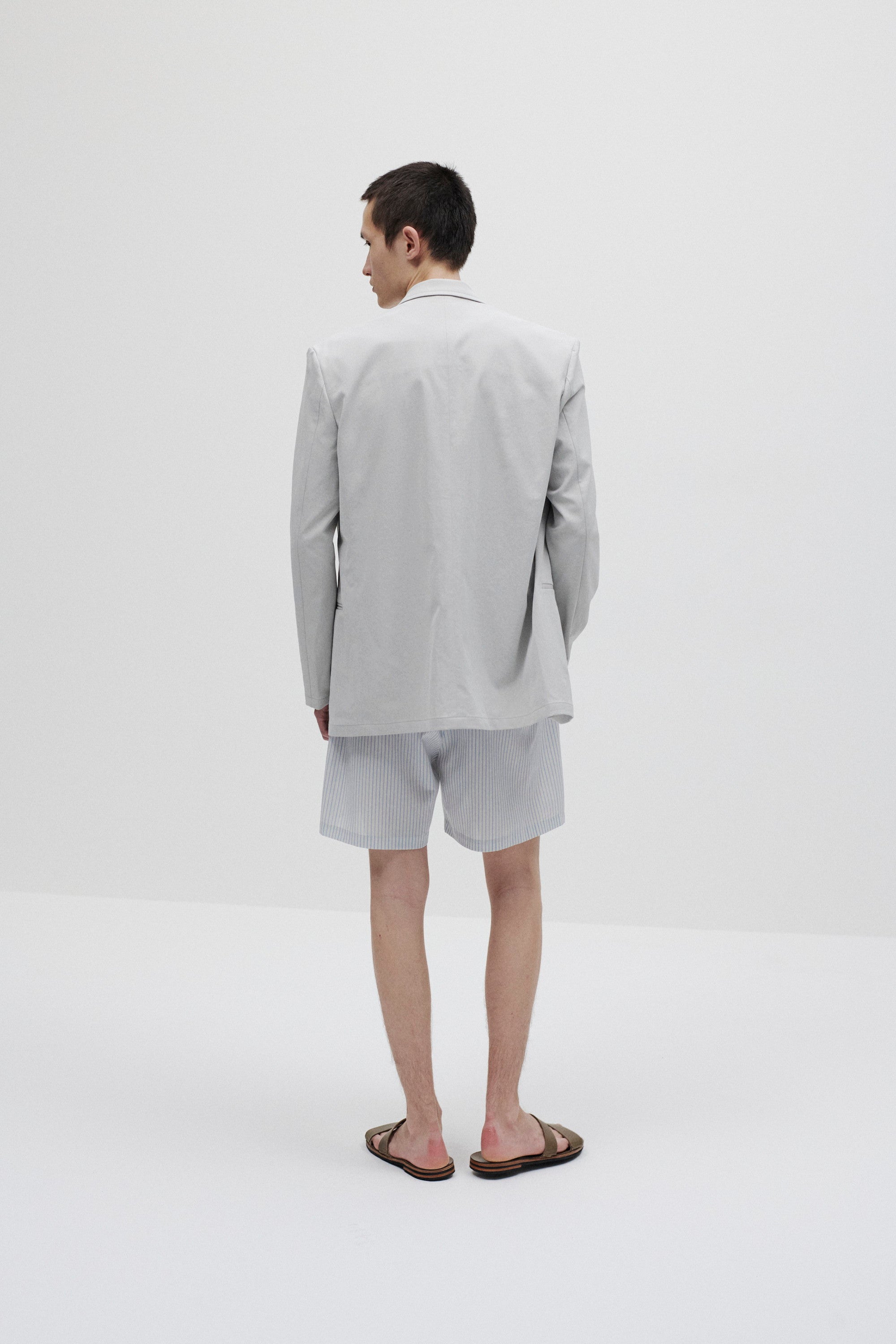 ポリエステル/コットン/リネンドライツイル ダブルブレステッドジャケット