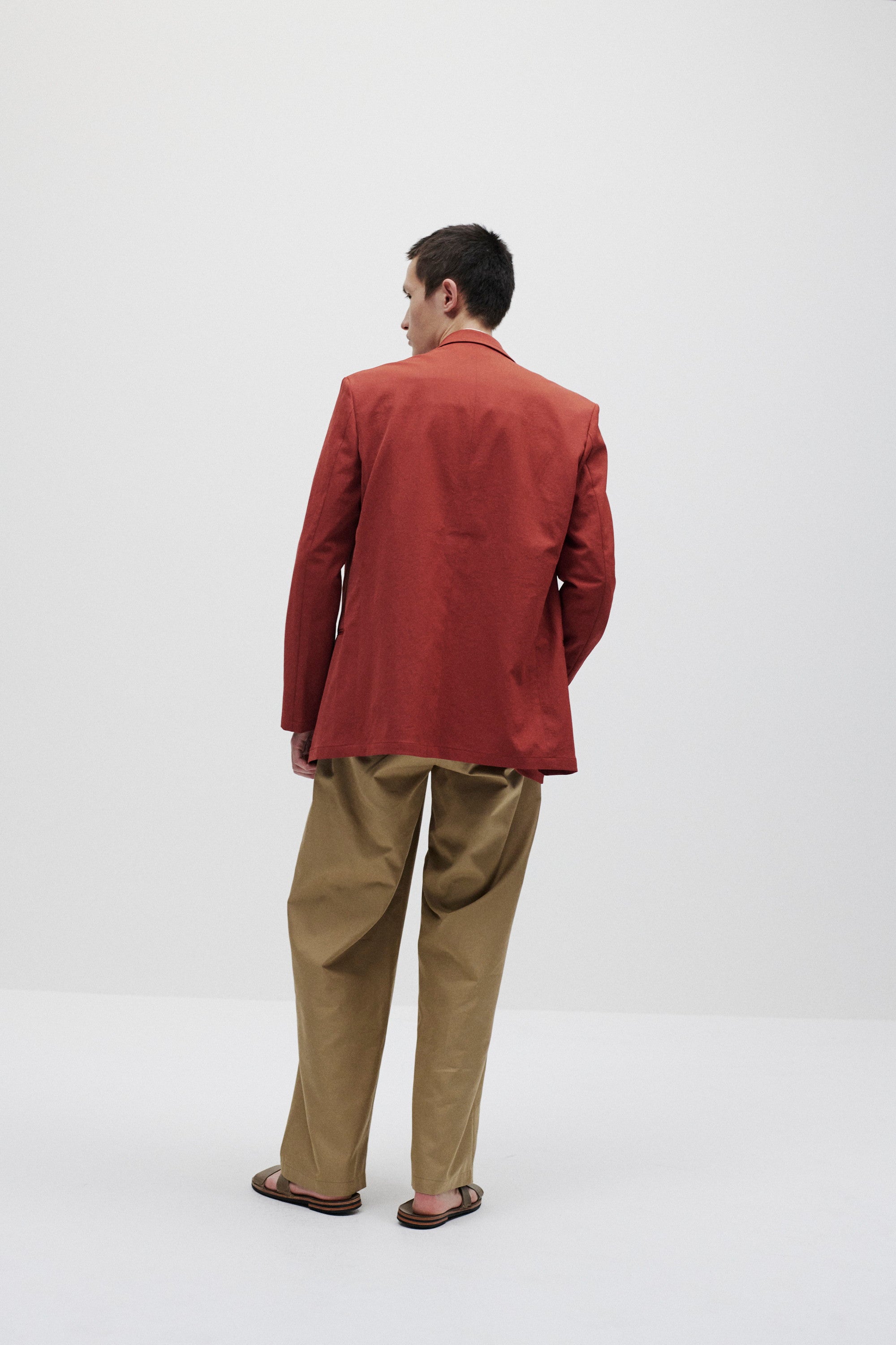 ポリエステル/コットン/リネンドライツイル ダブルブレステッドジャケット