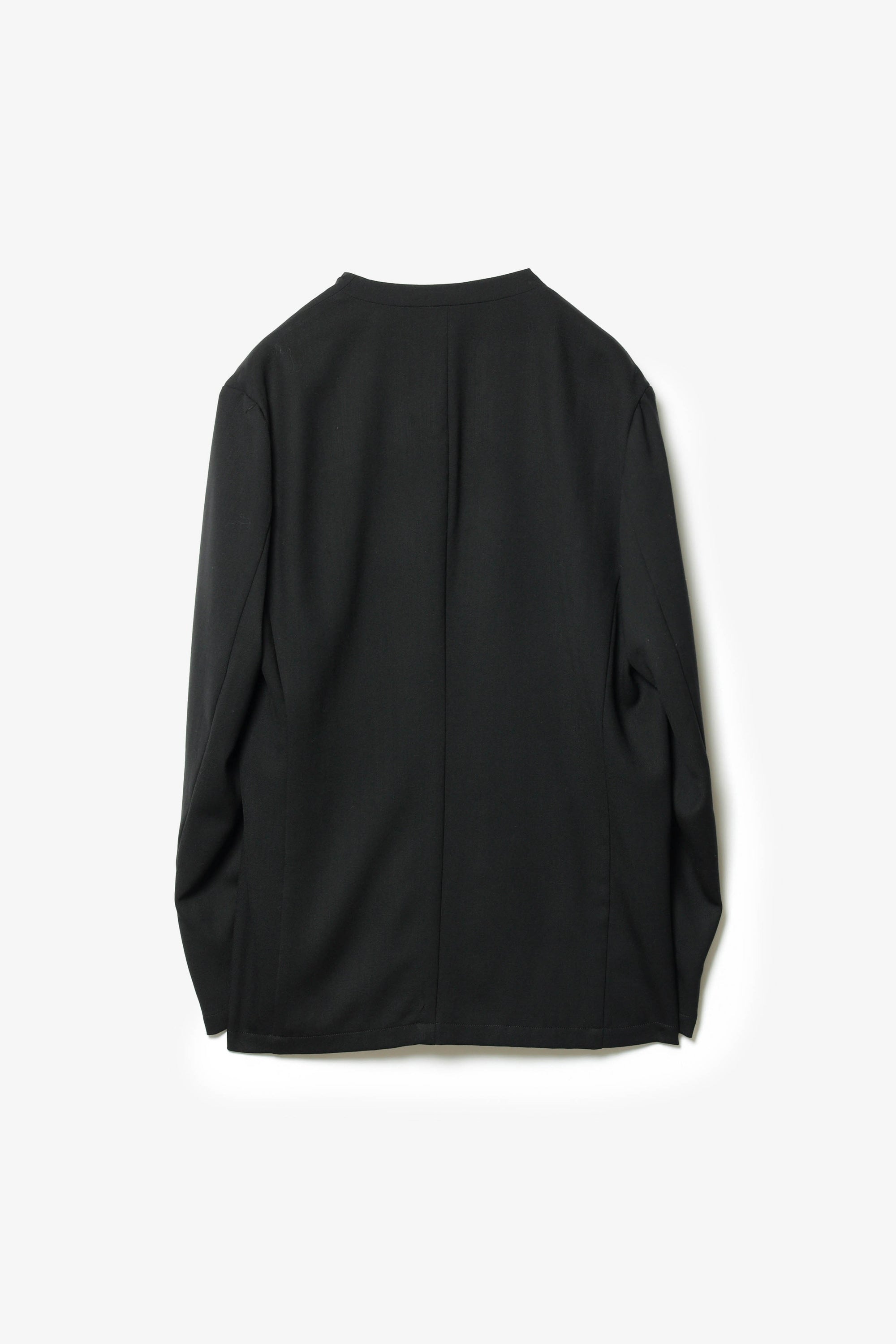 ウールツイストツイル カラーレスジャケット