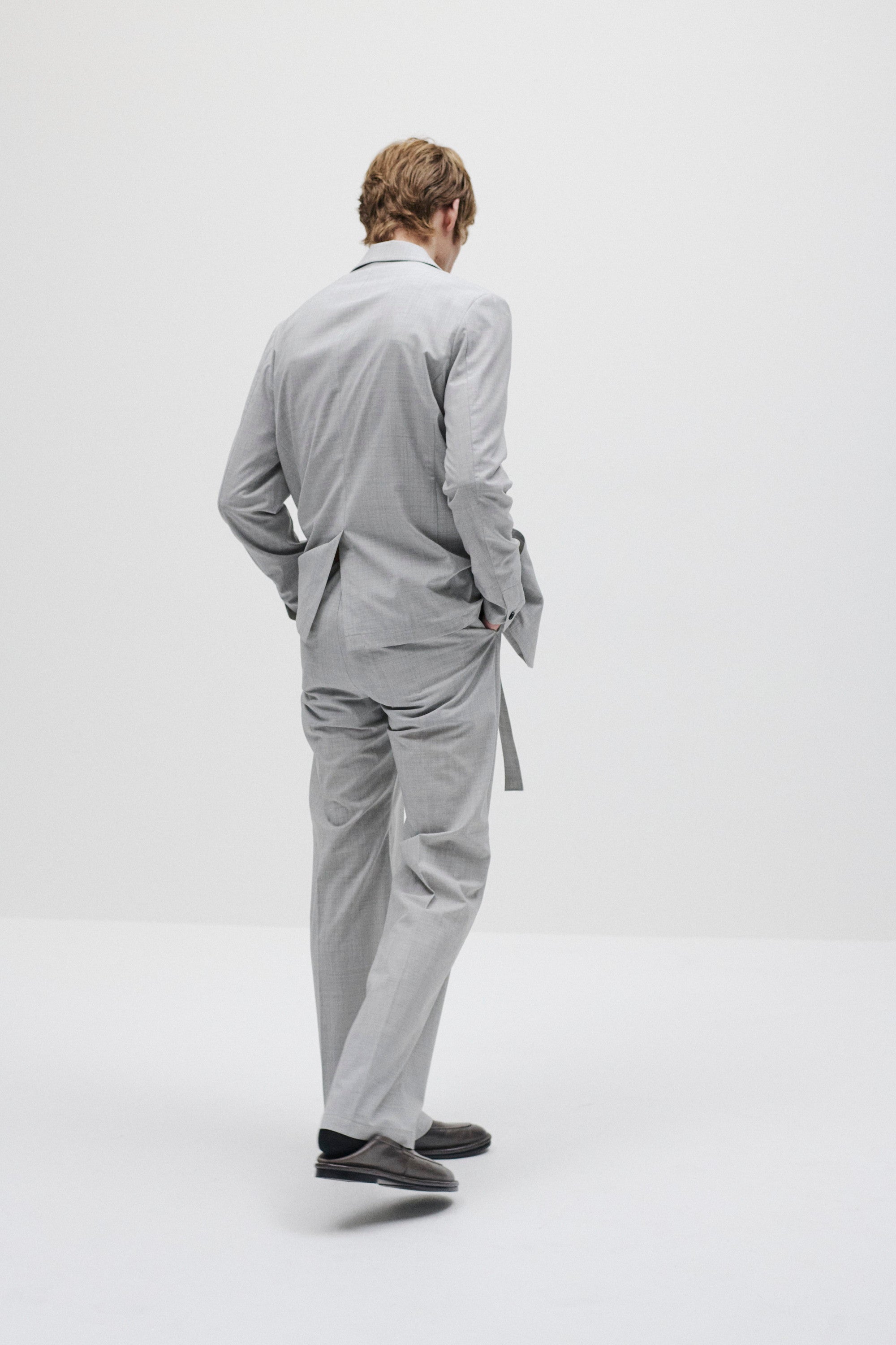 ウール/トリアセテート ストレッチトロ 2Bジャケット