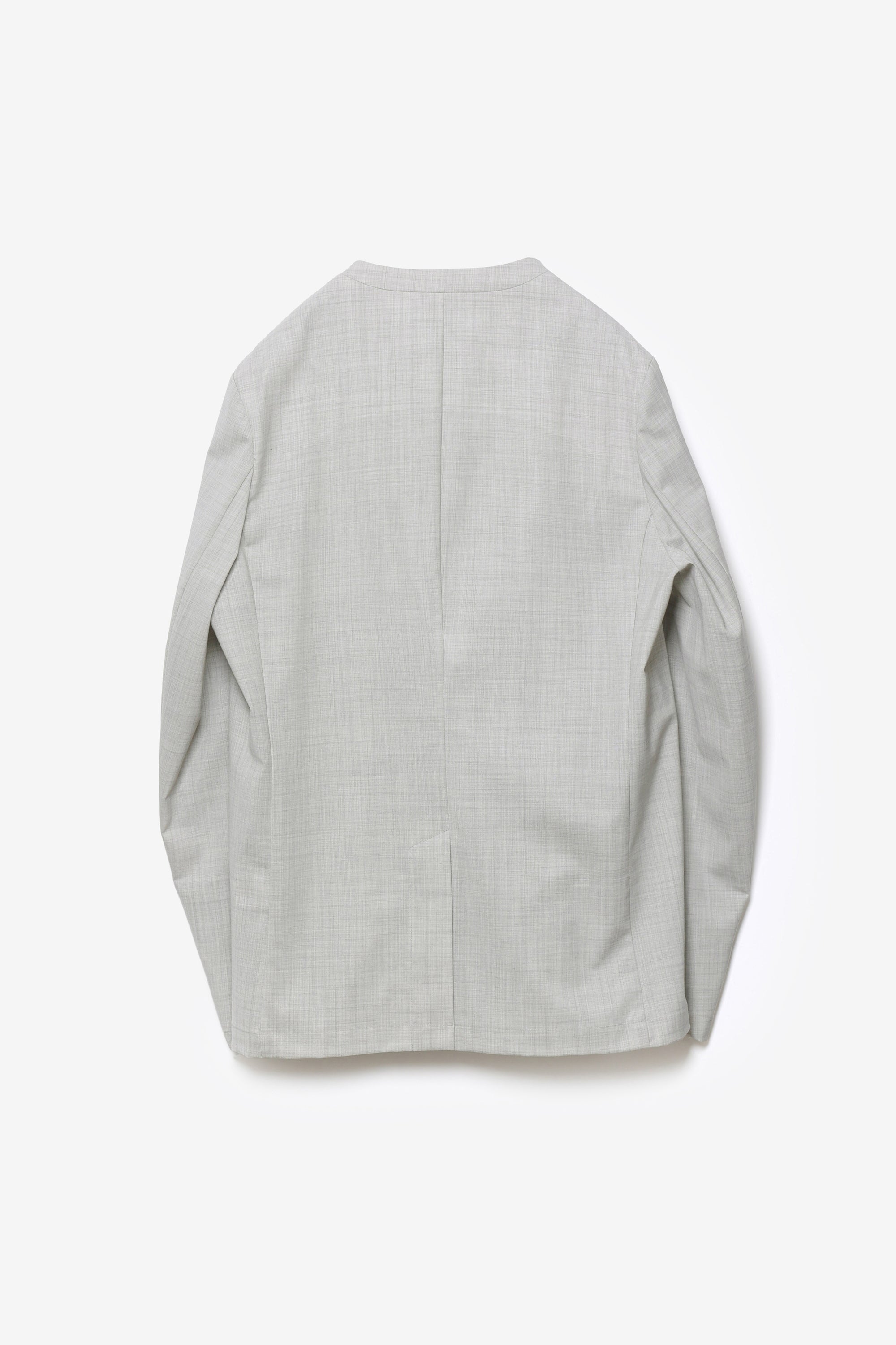 ウール/トリアセテート ストレッチトロ カラーレスジャケット