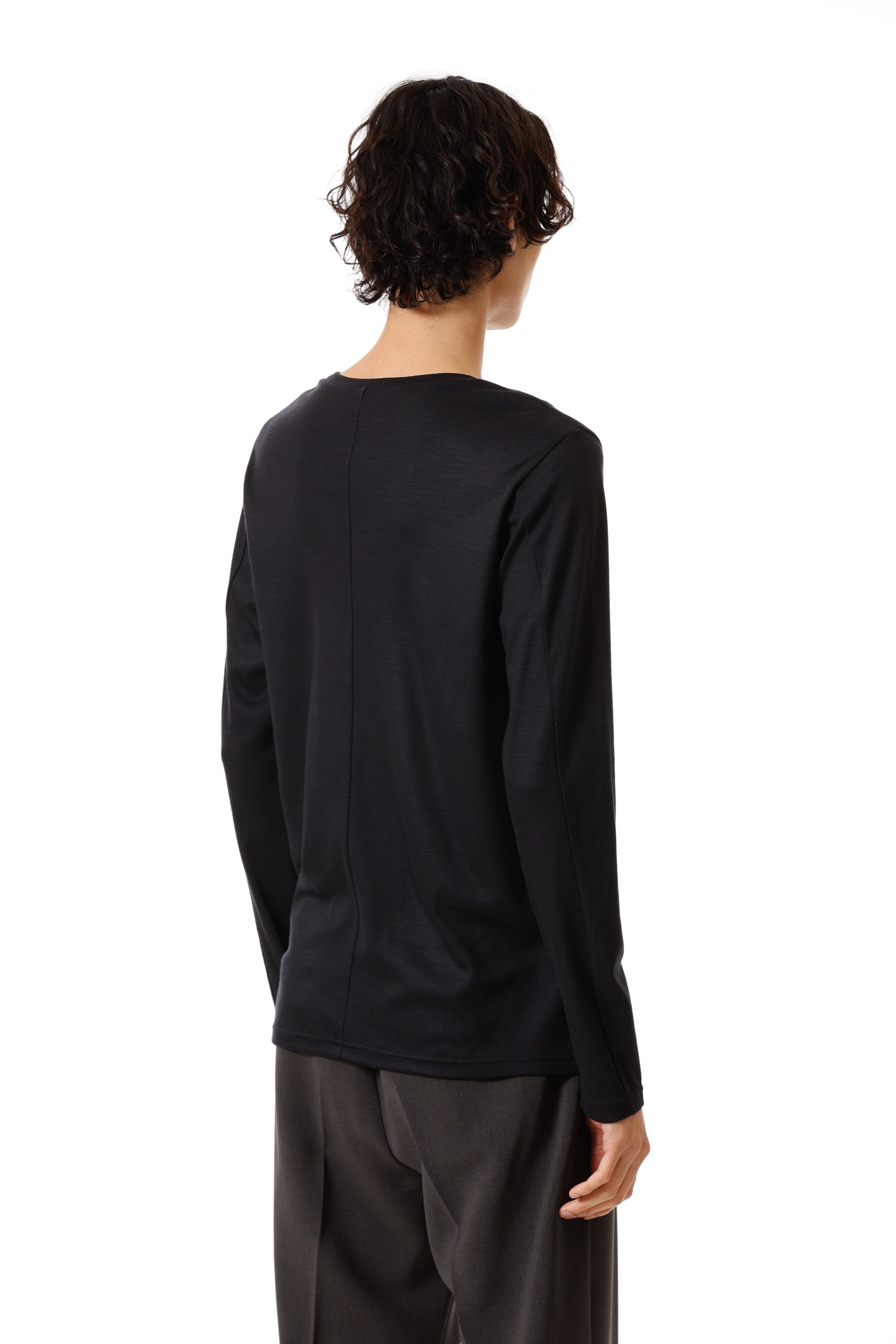 AJ52-049 ウールスムース スリムフィット L/S カットソー