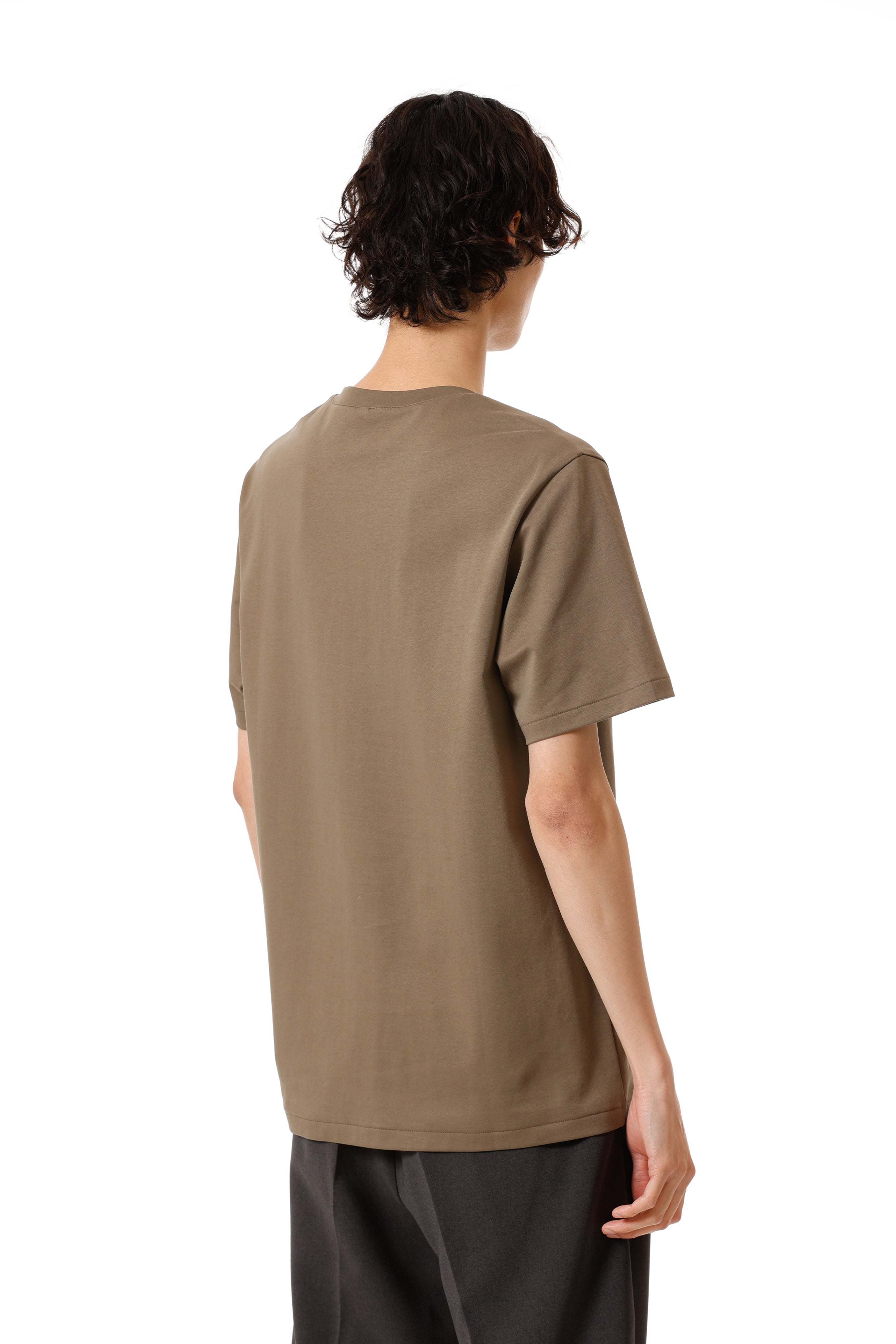 AJ52-090 コットンダブルフェイス スリムフィットS/STシャツ