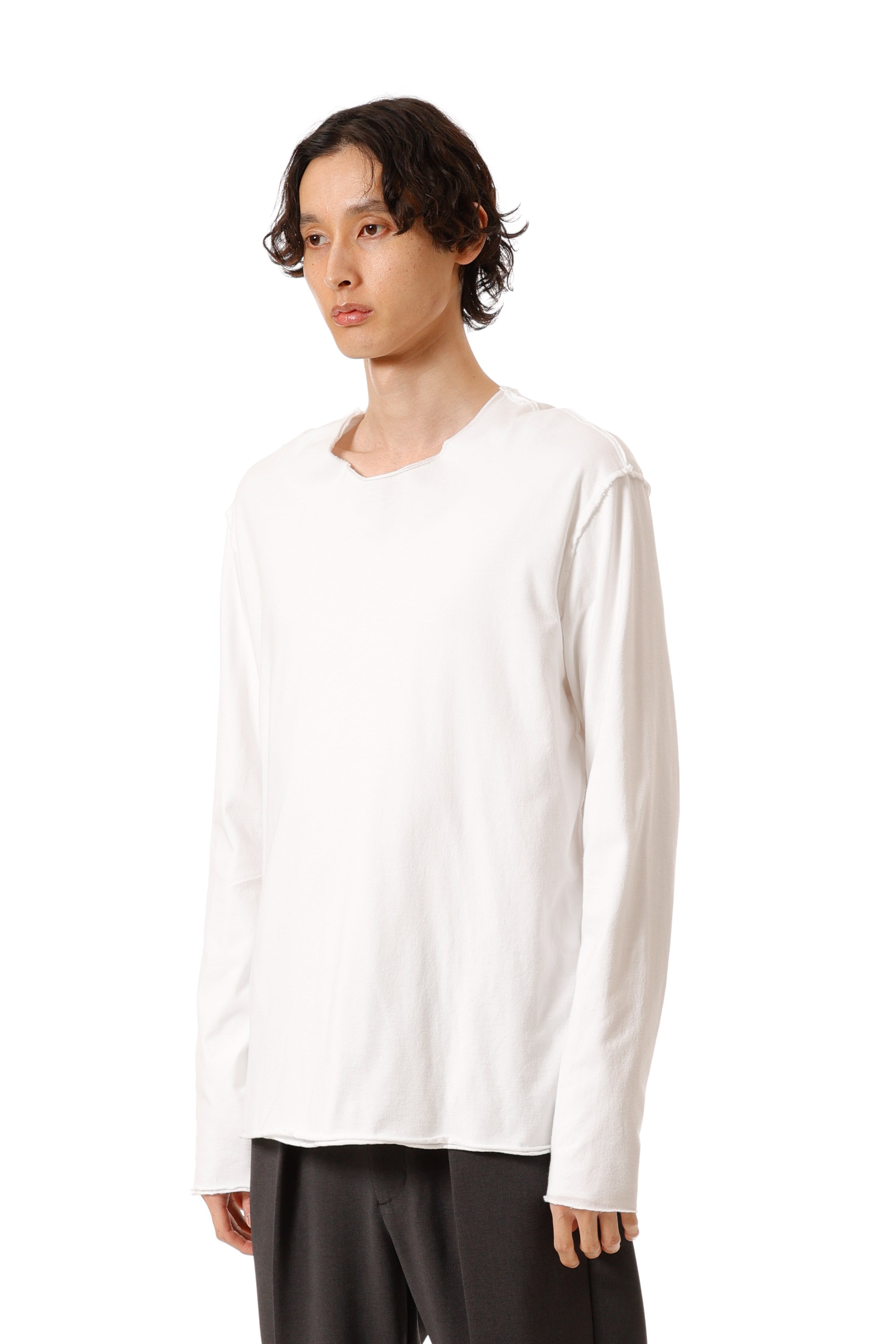 AJ52-091 ピマコットンジャージー スリムフィット レイヤード L/S カットソー