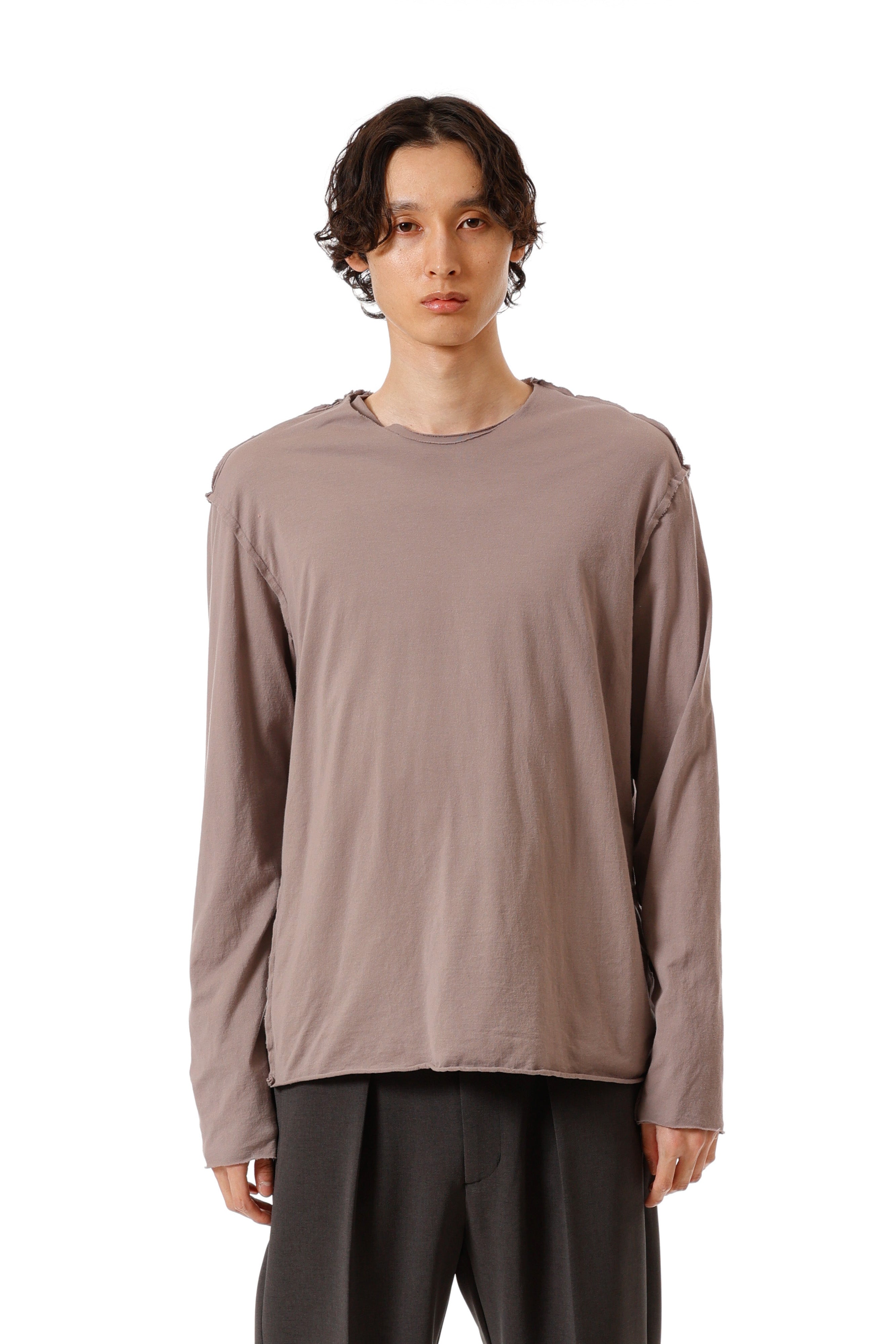 AJ52-091 ピマコットンジャージー スリムフィット レイヤード L/S カットソー