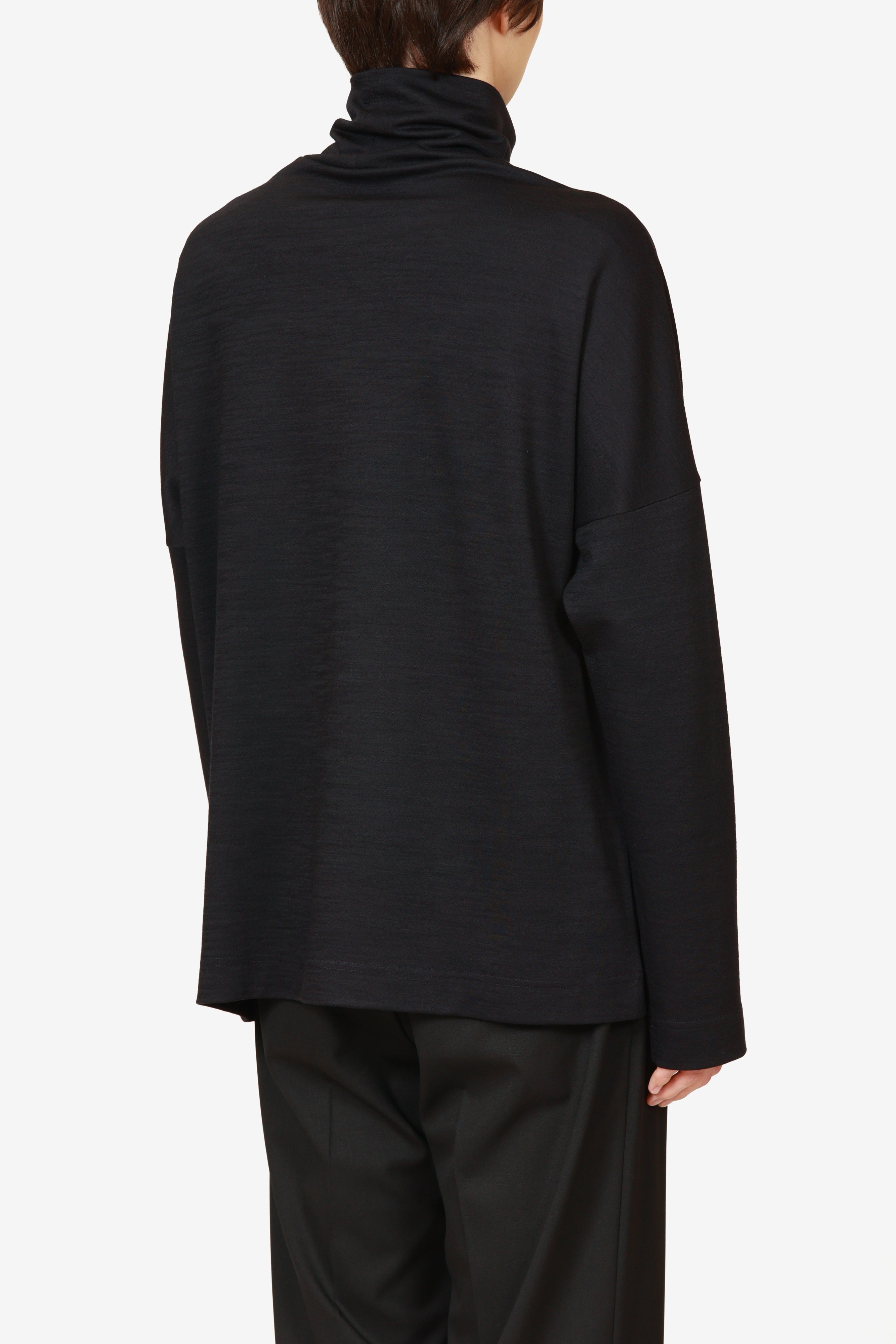 限定商品 AJ52-114 ウール/ナイロンスムース ハイネックカットソーL/S