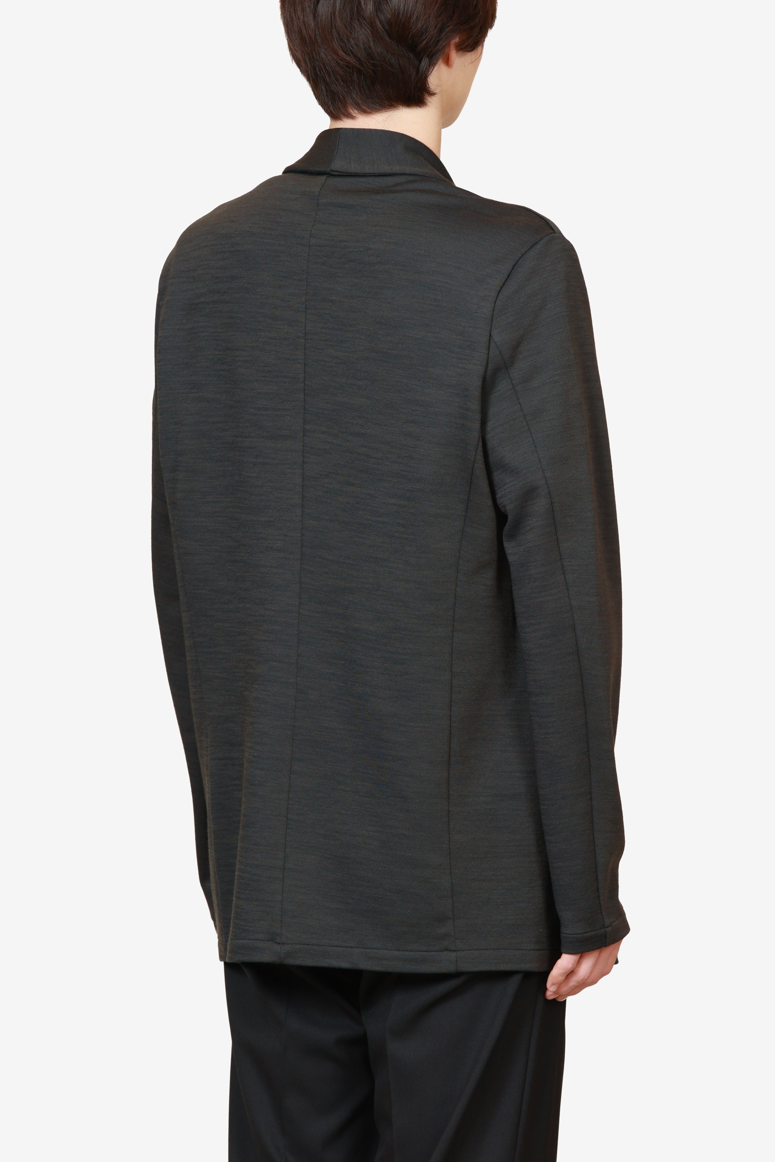 限定商品 AJ52-115 ウール/ナイロンスムース ストールカラージャケット