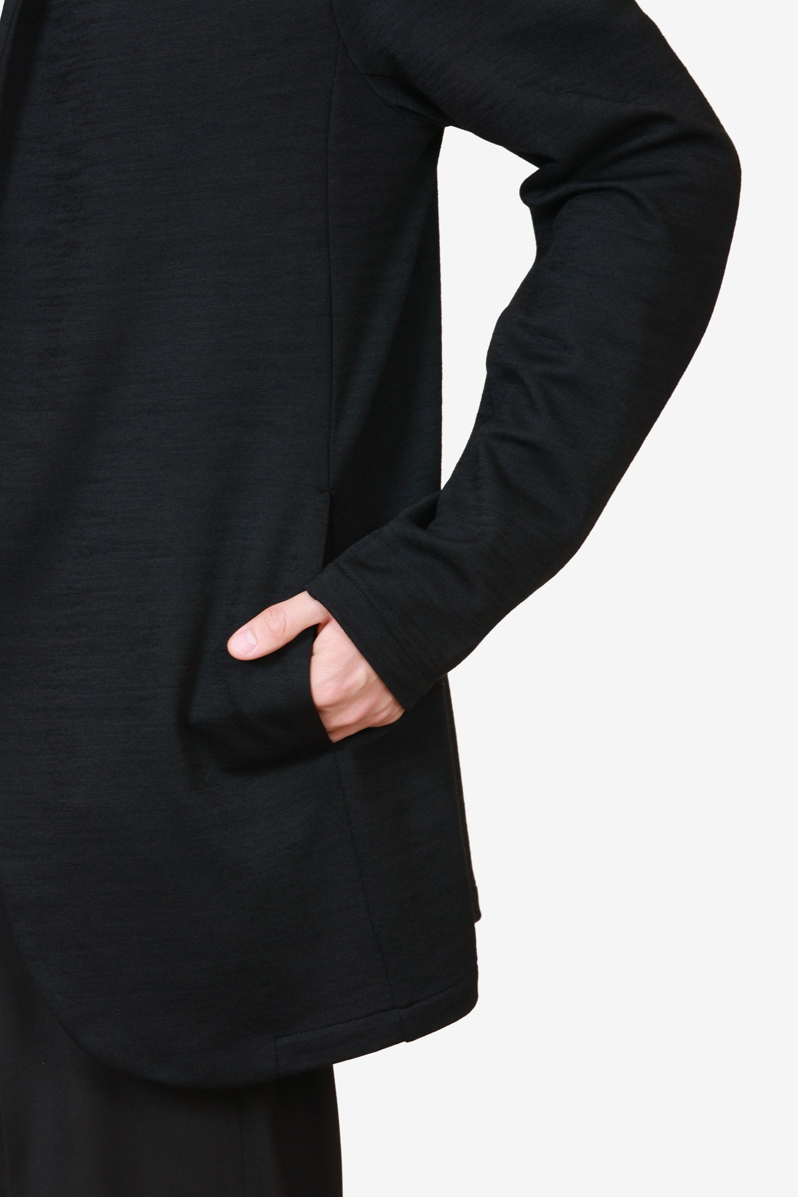 限定商品 AJ52-115 ウール/ナイロンスムース ストールカラージャケット