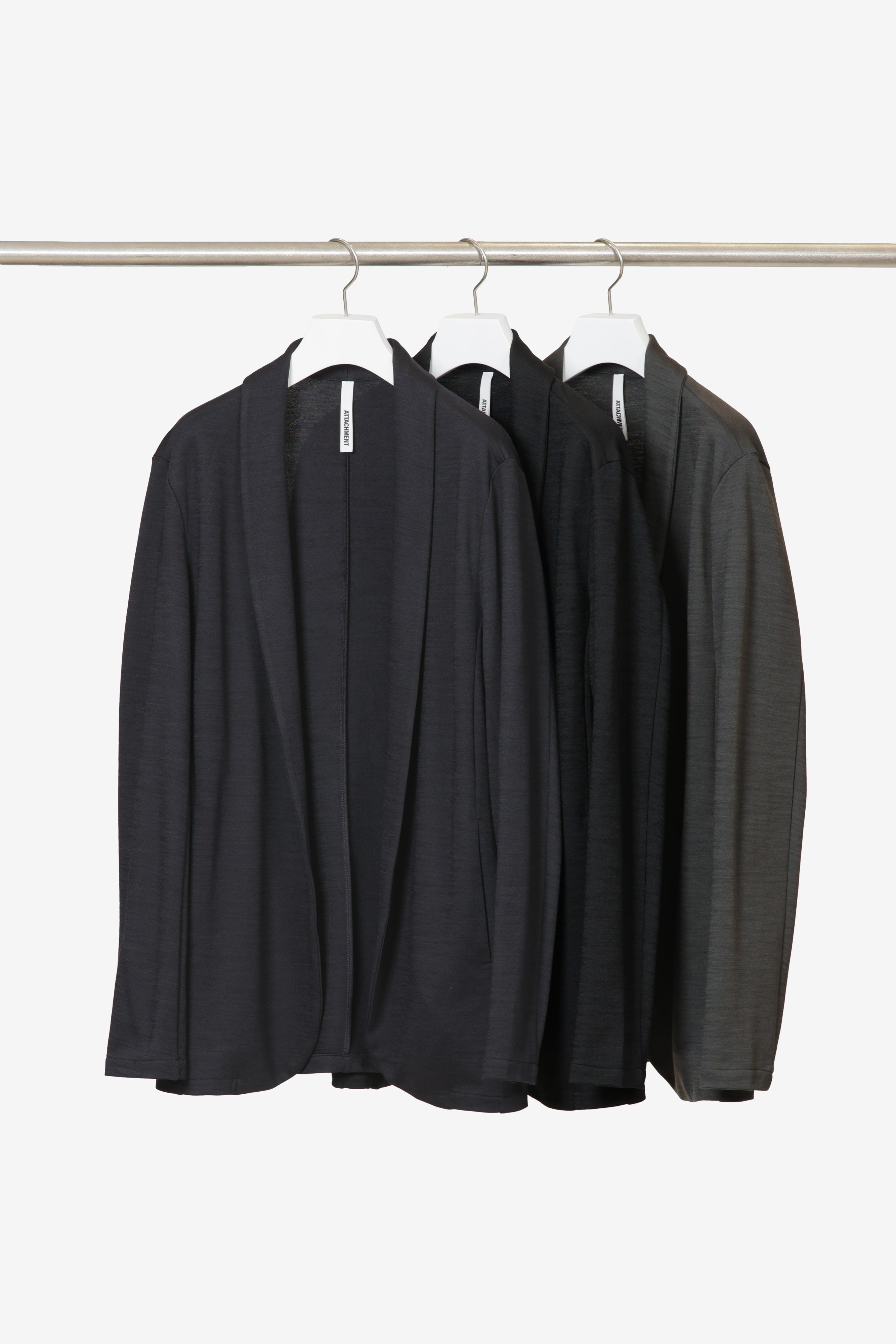 限定商品 AJ52-115 ウール/ナイロンスムース ストールカラージャケット