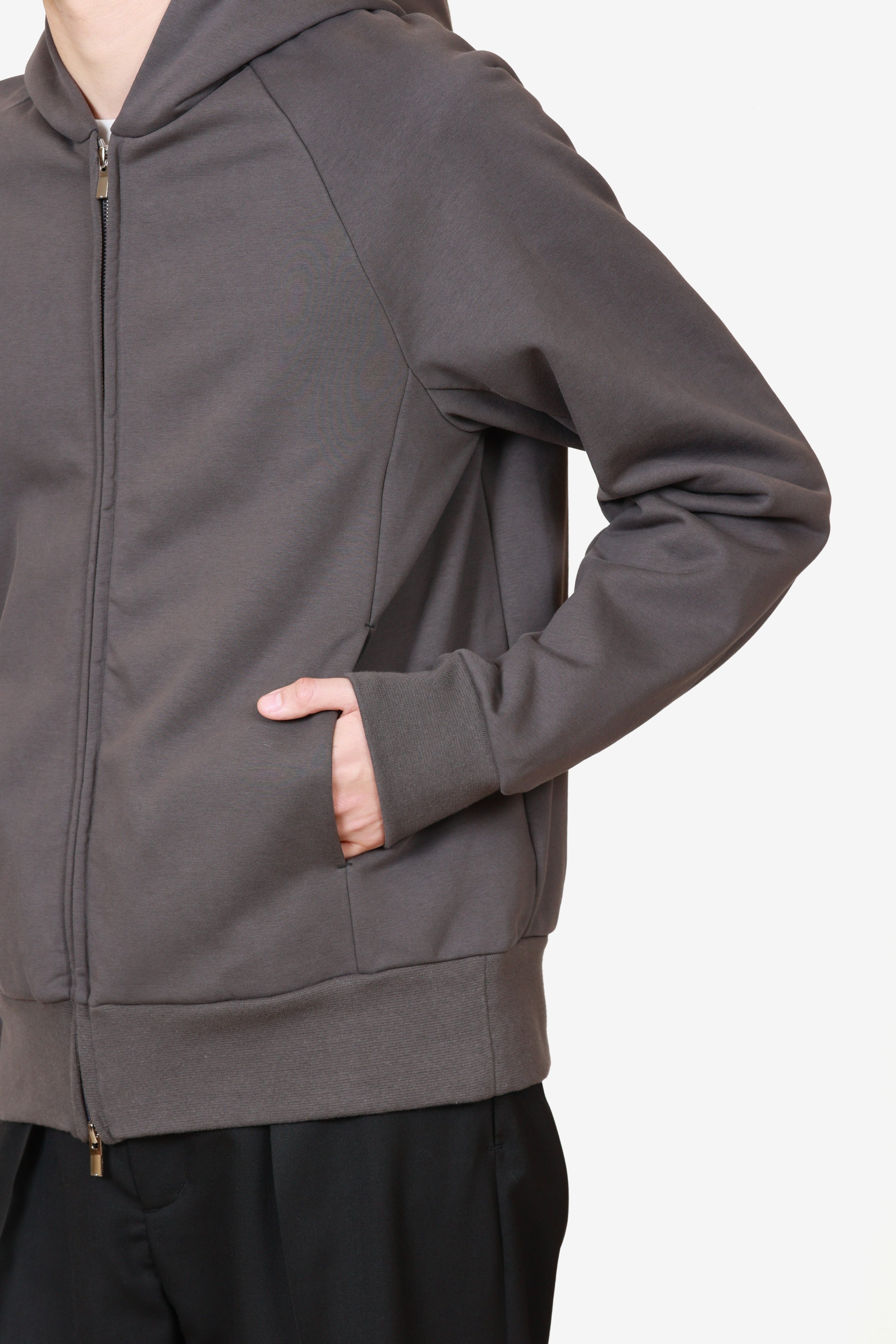 限定商品 AJ52-116 コットンストレッチテリー スリムシルエットジップアップフーディ