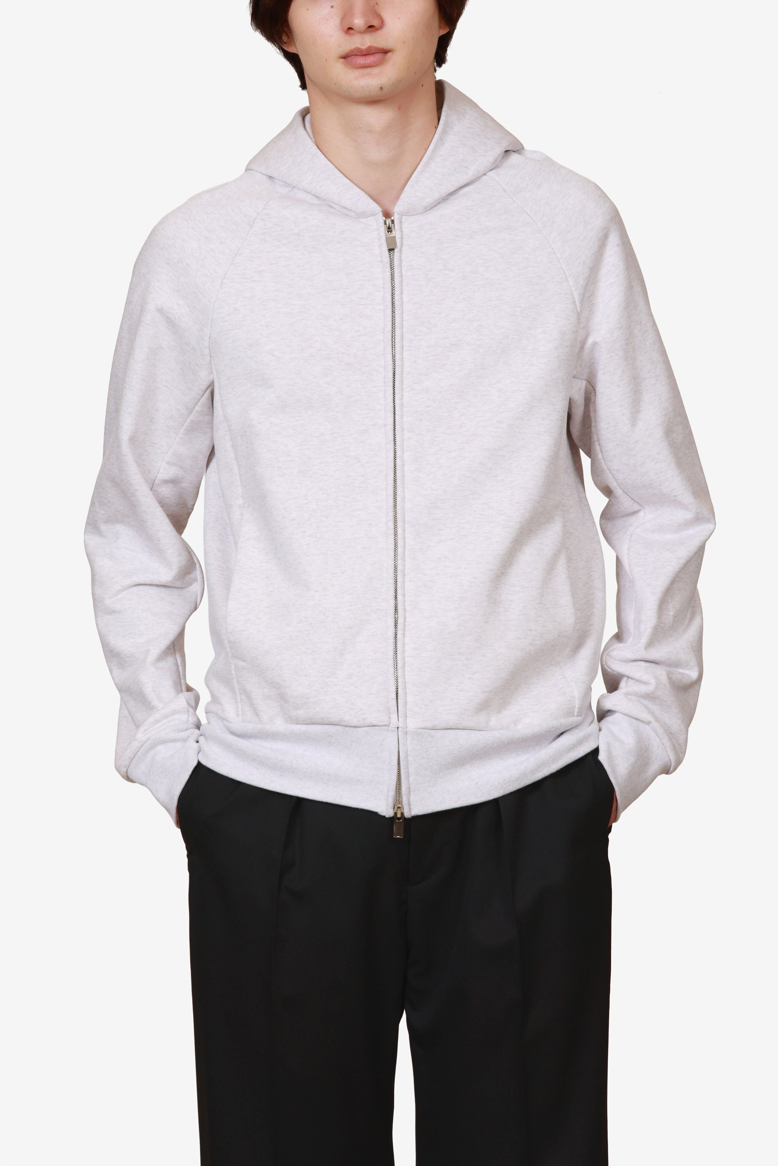 限定商品 AJ52-116 コットンストレッチテリー スリムシルエットジップアップフーディ