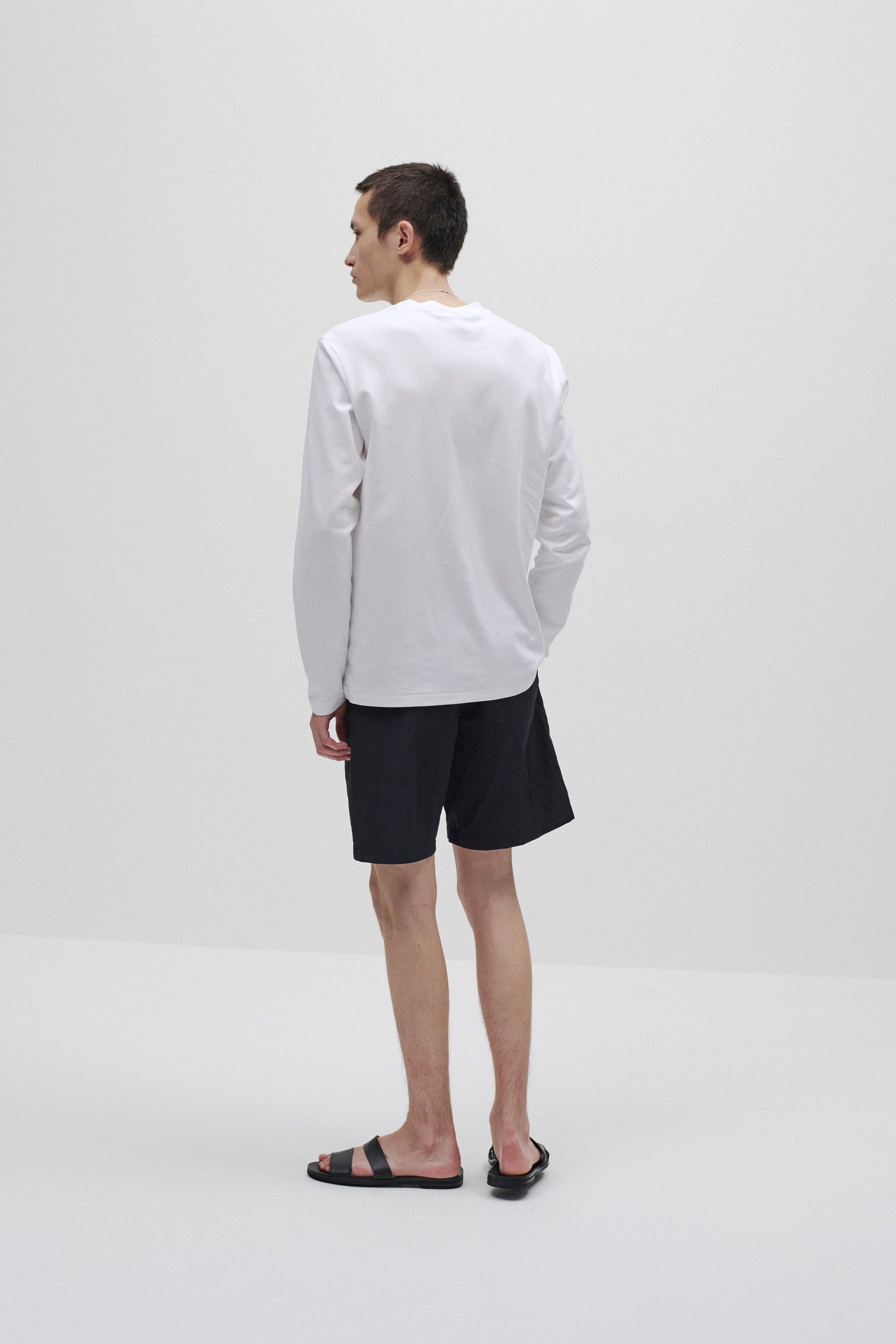 コットンダブルフェイス スリムフィットL/S Tシャツ