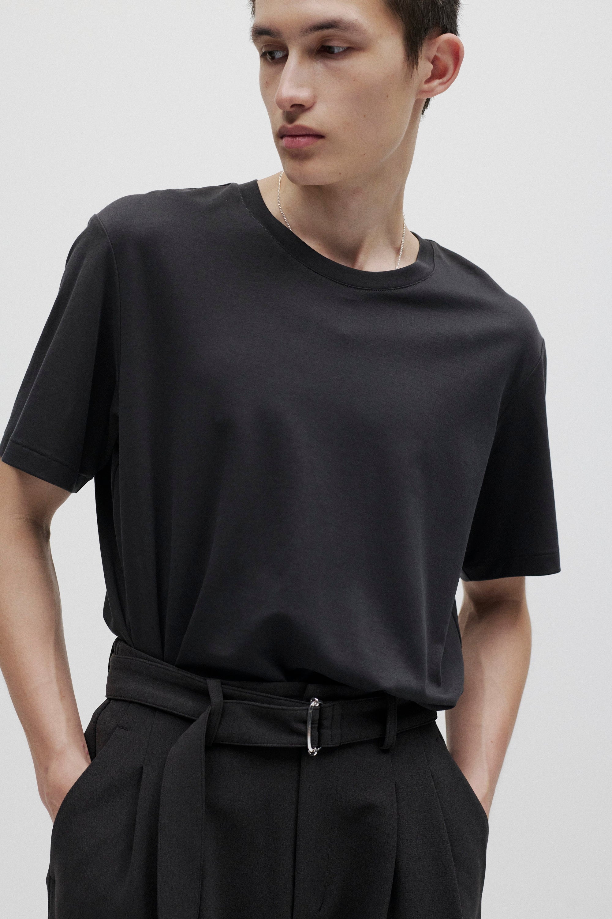 コットンダブルフェイス スリムフィットS/S Tシャツ