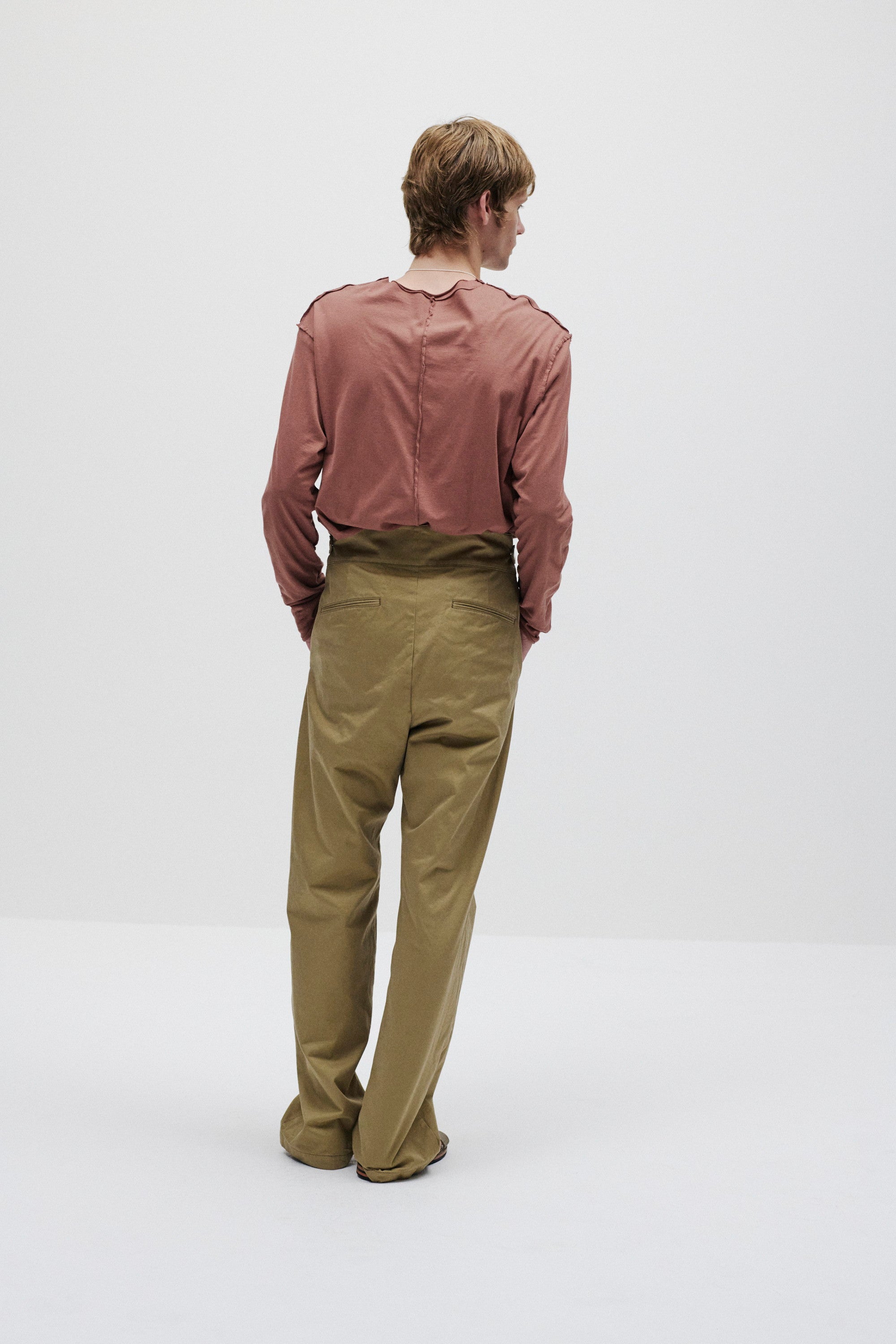 ピマコットンジャージー スリムフィットレイヤードL/S Tシャツ