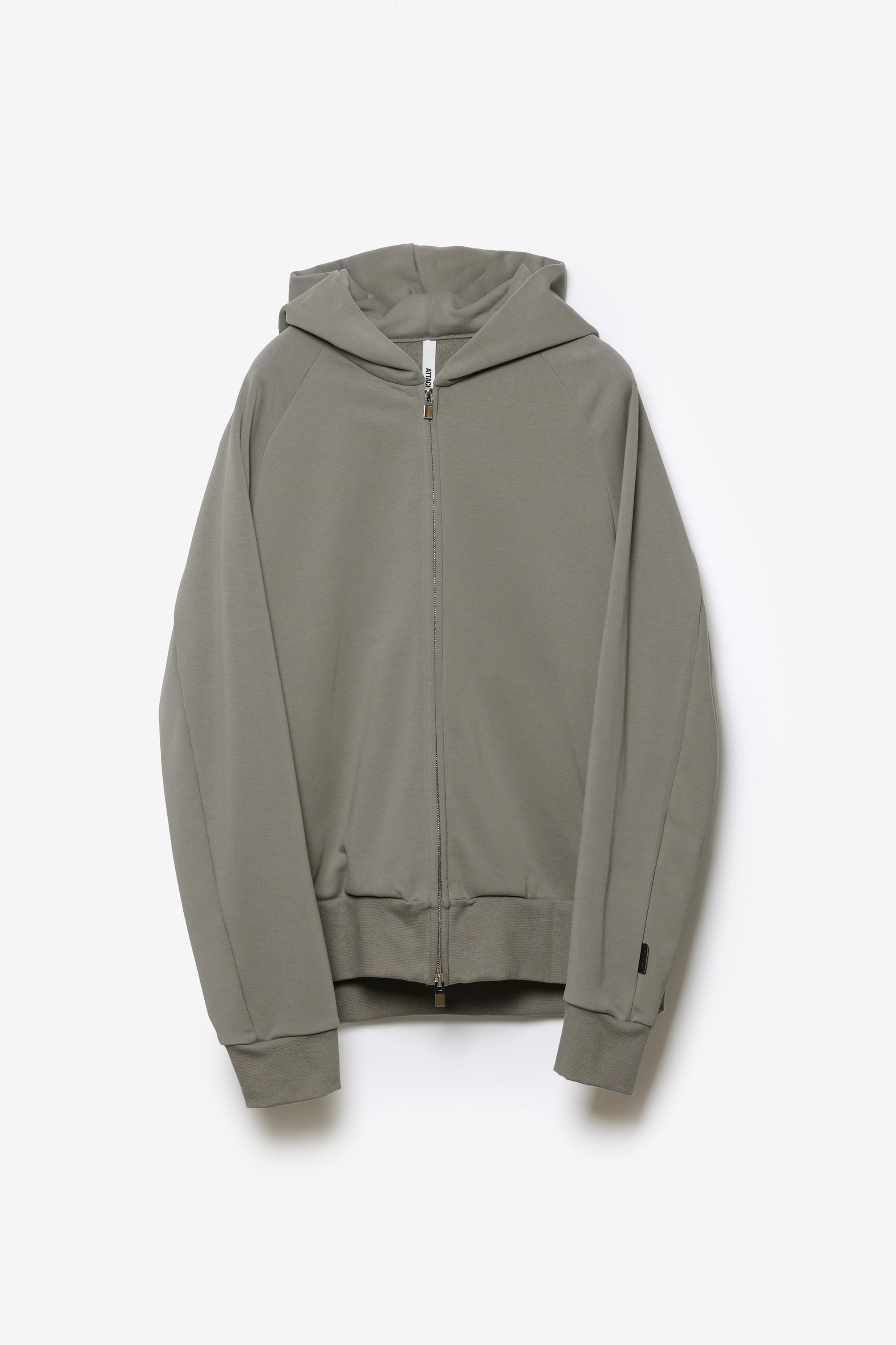 コットンストレッチテリー ジップアップフーディー