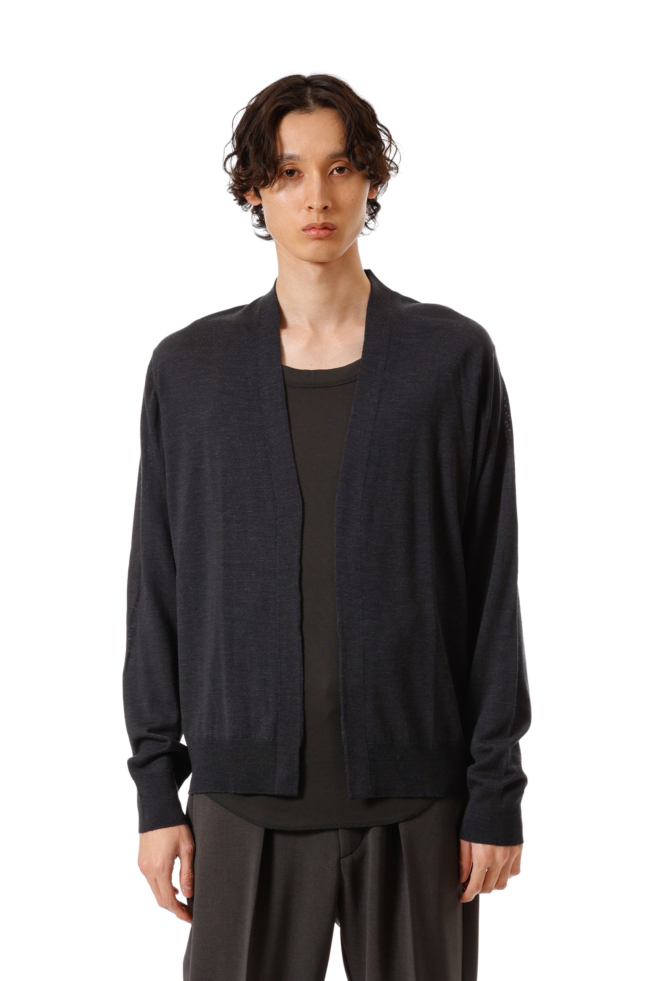 限定商品 AK52-006 × JOHN SMEDLEY MERINO EXTRAFINE BUTTONLESS V NECK CARDIGAN