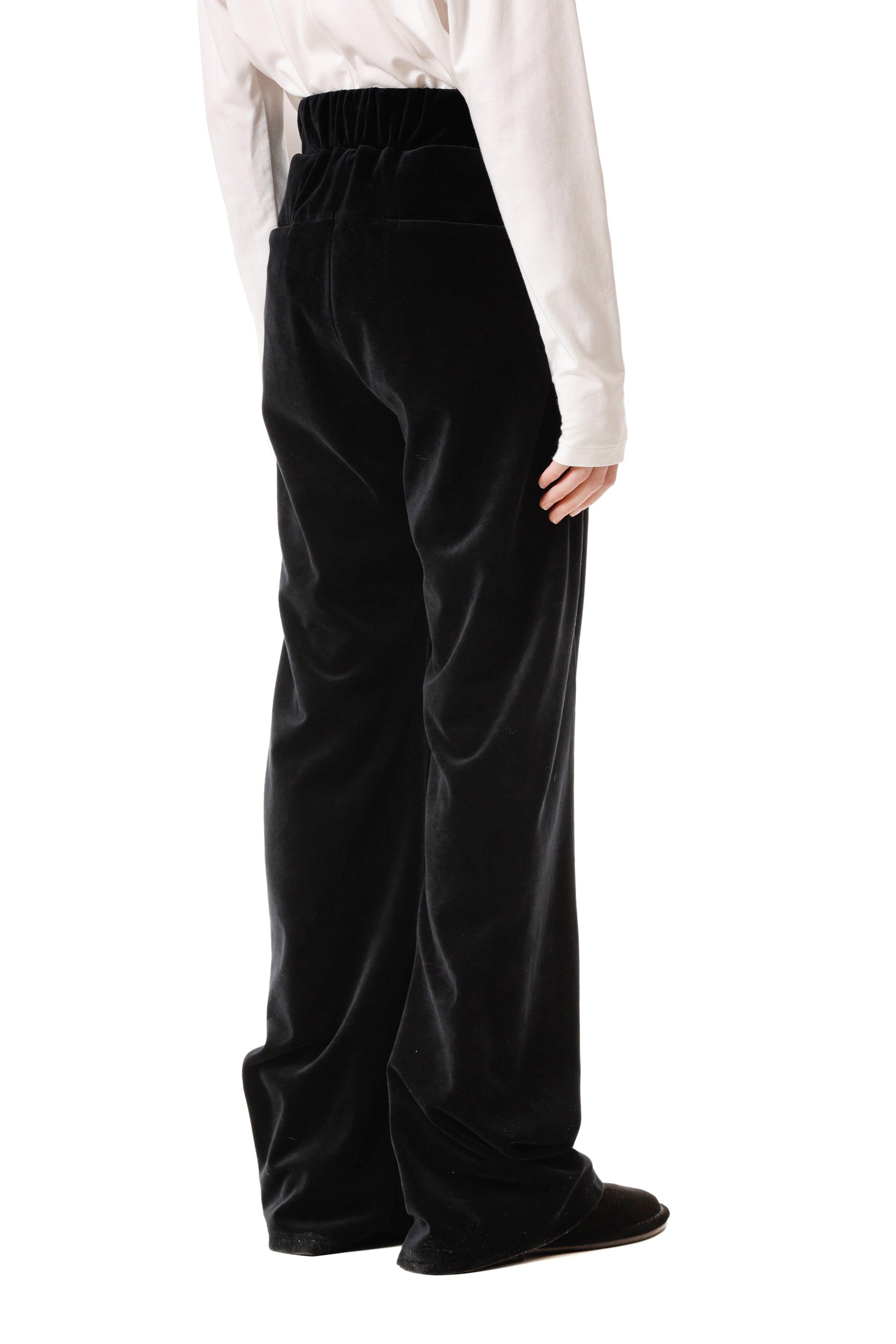 AP52-046 コットン/ポリエステルベロアジャージー 3Dトラックワイドパンツ