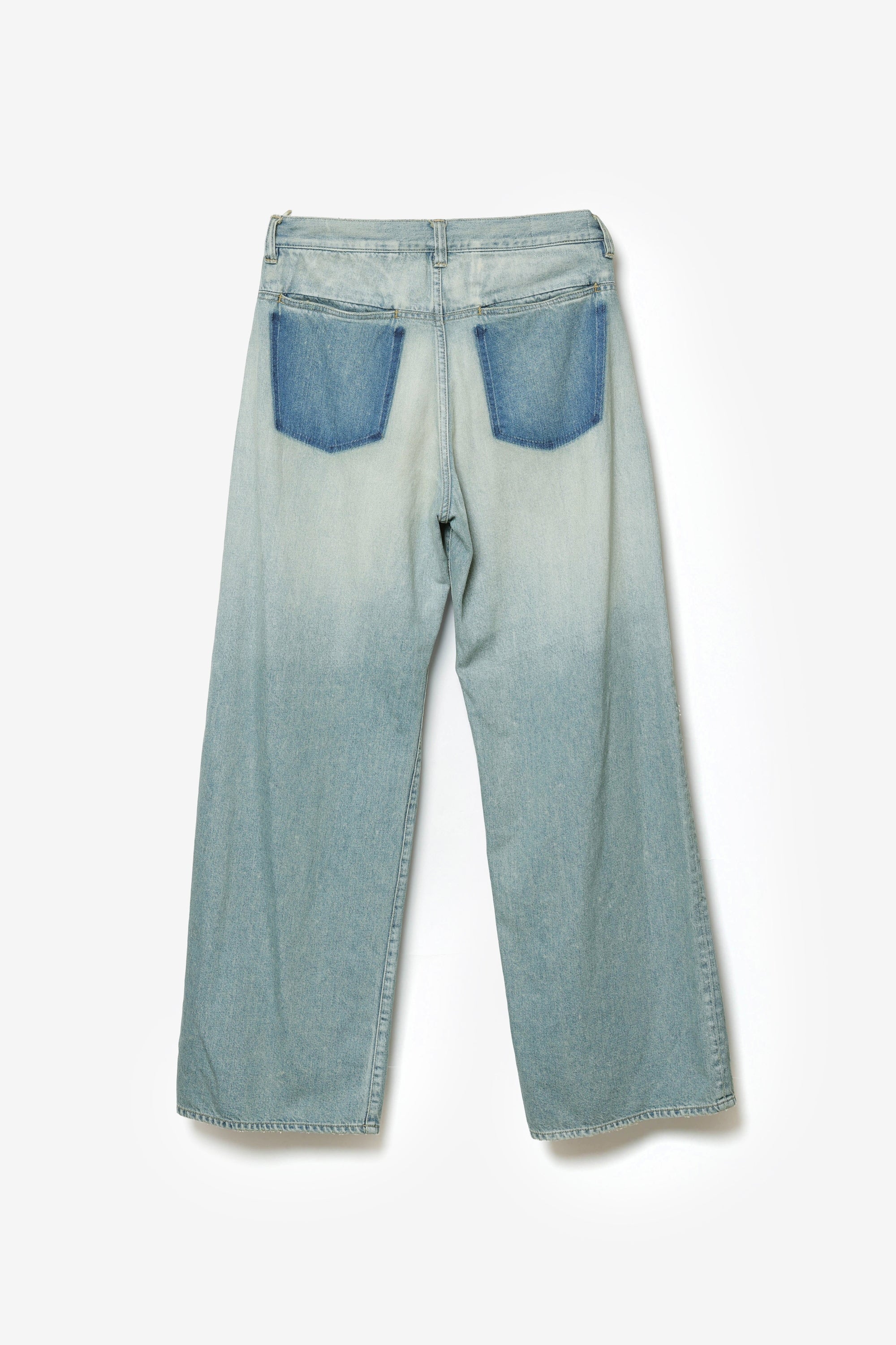 11オンスデニム ワイドジーンズ