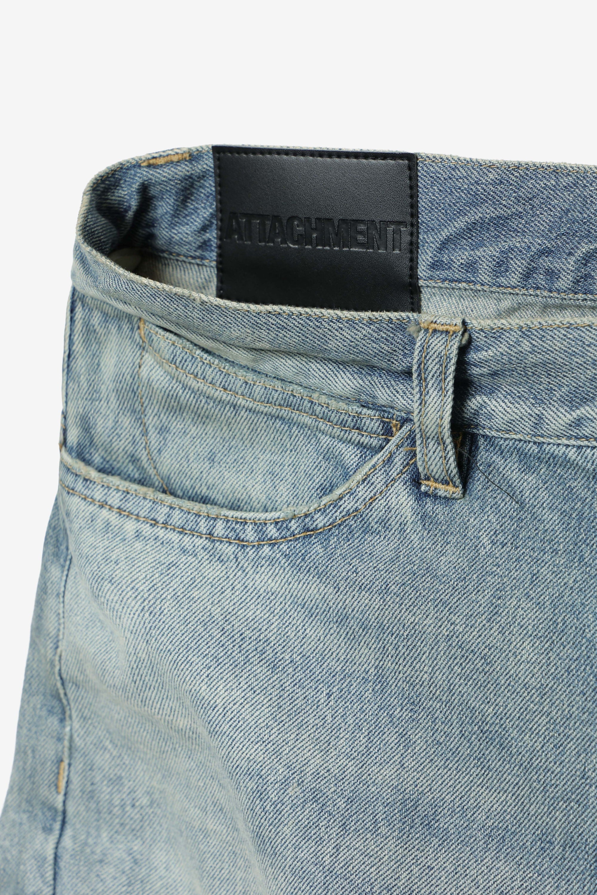 11オンスデニム ワイドジーンズ