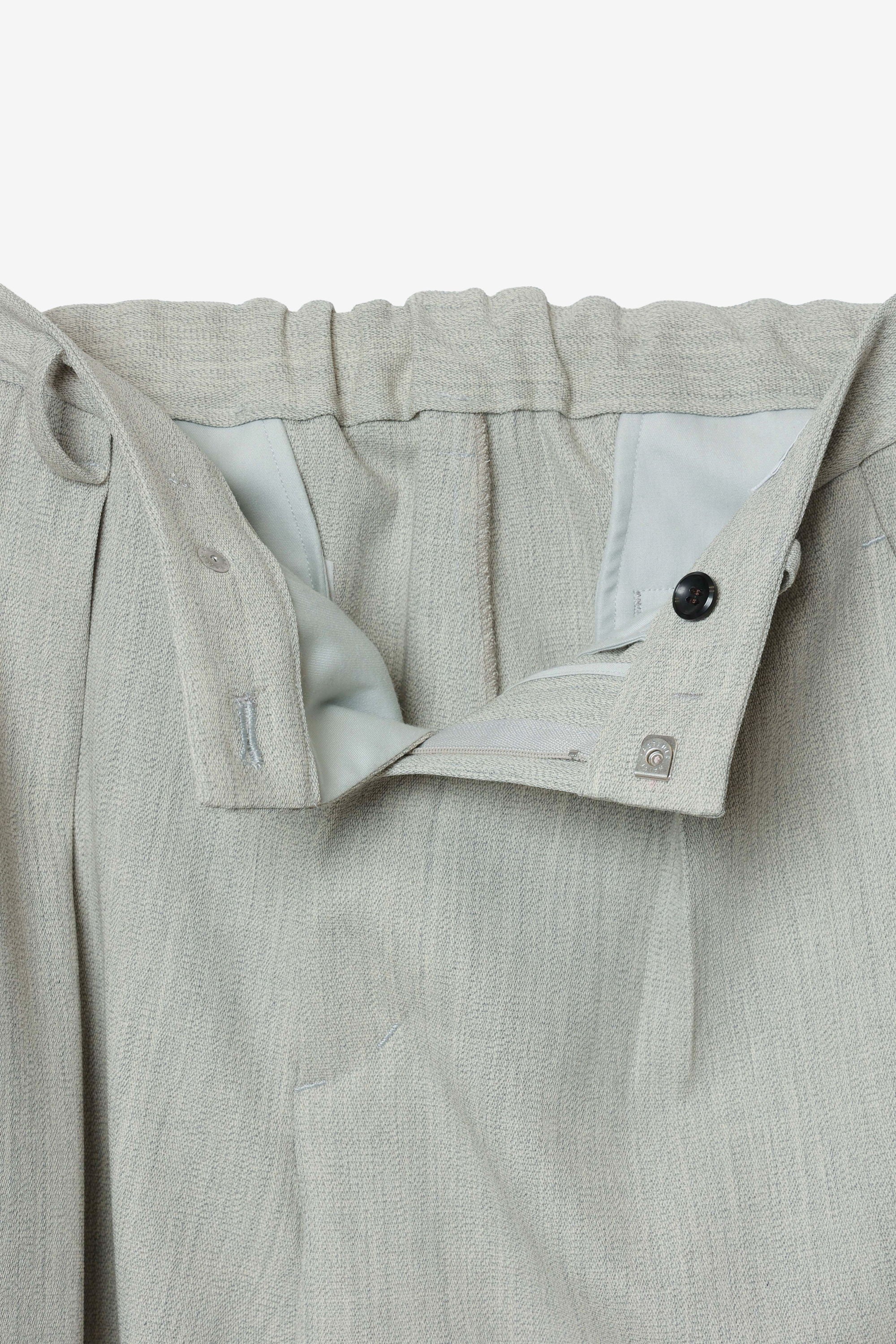 ハイツイストウールギャバジンキャンバス 1タックショートパンツ