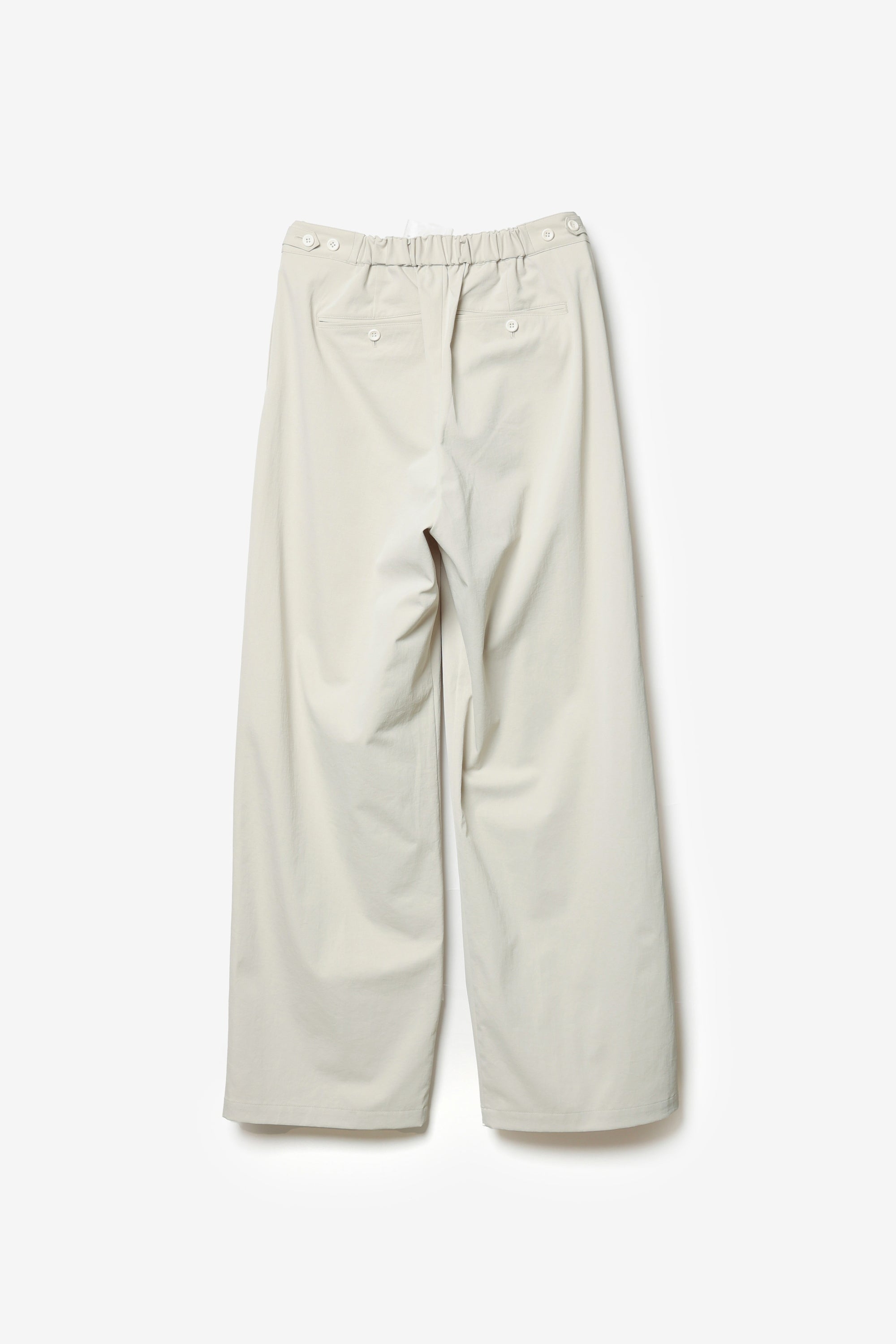 ポリエステル/コットン/リネンドライツイル ワイドパンツ