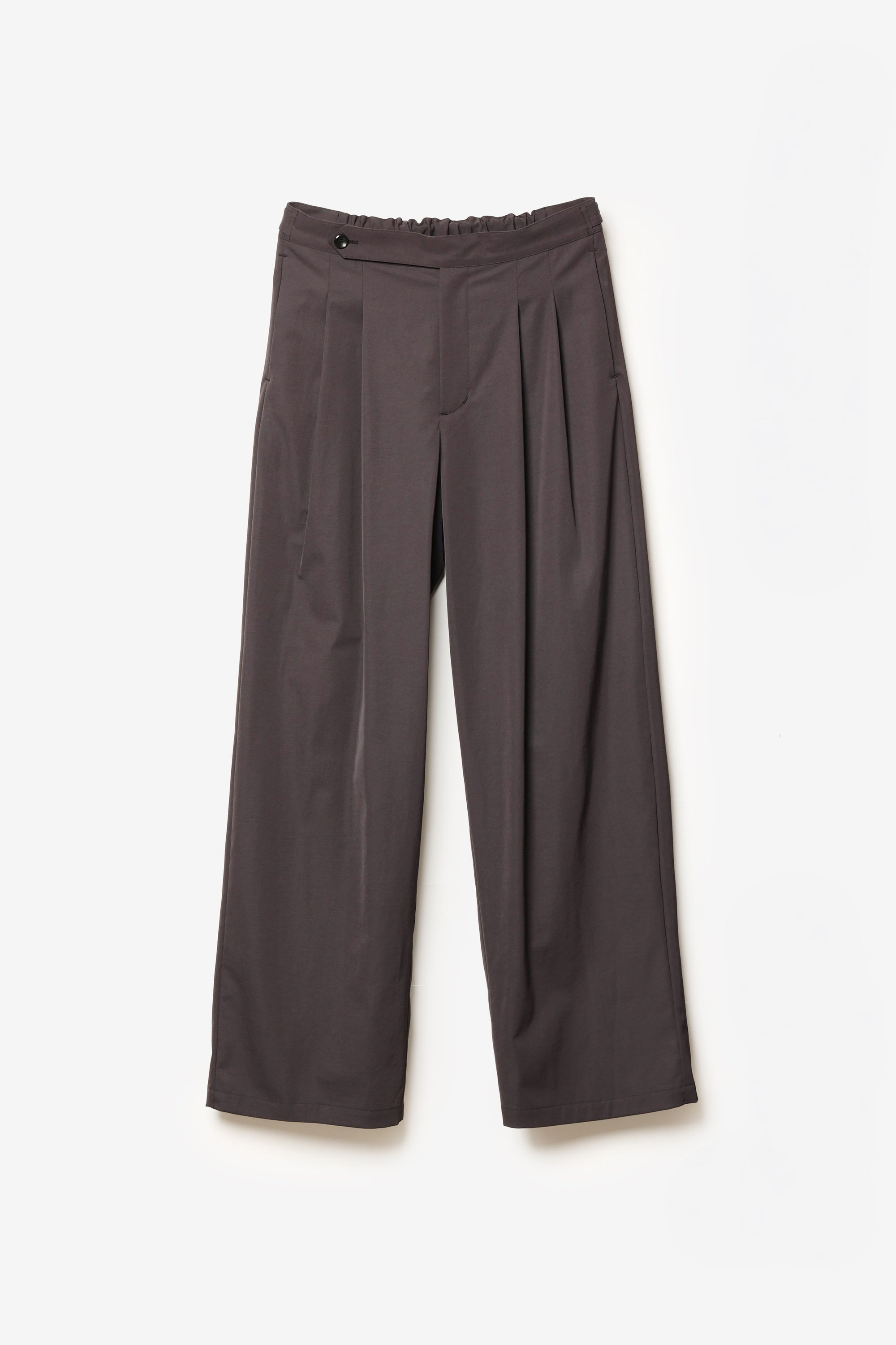ポリエステル/コットン/リネンドライツイル ワイドパンツ