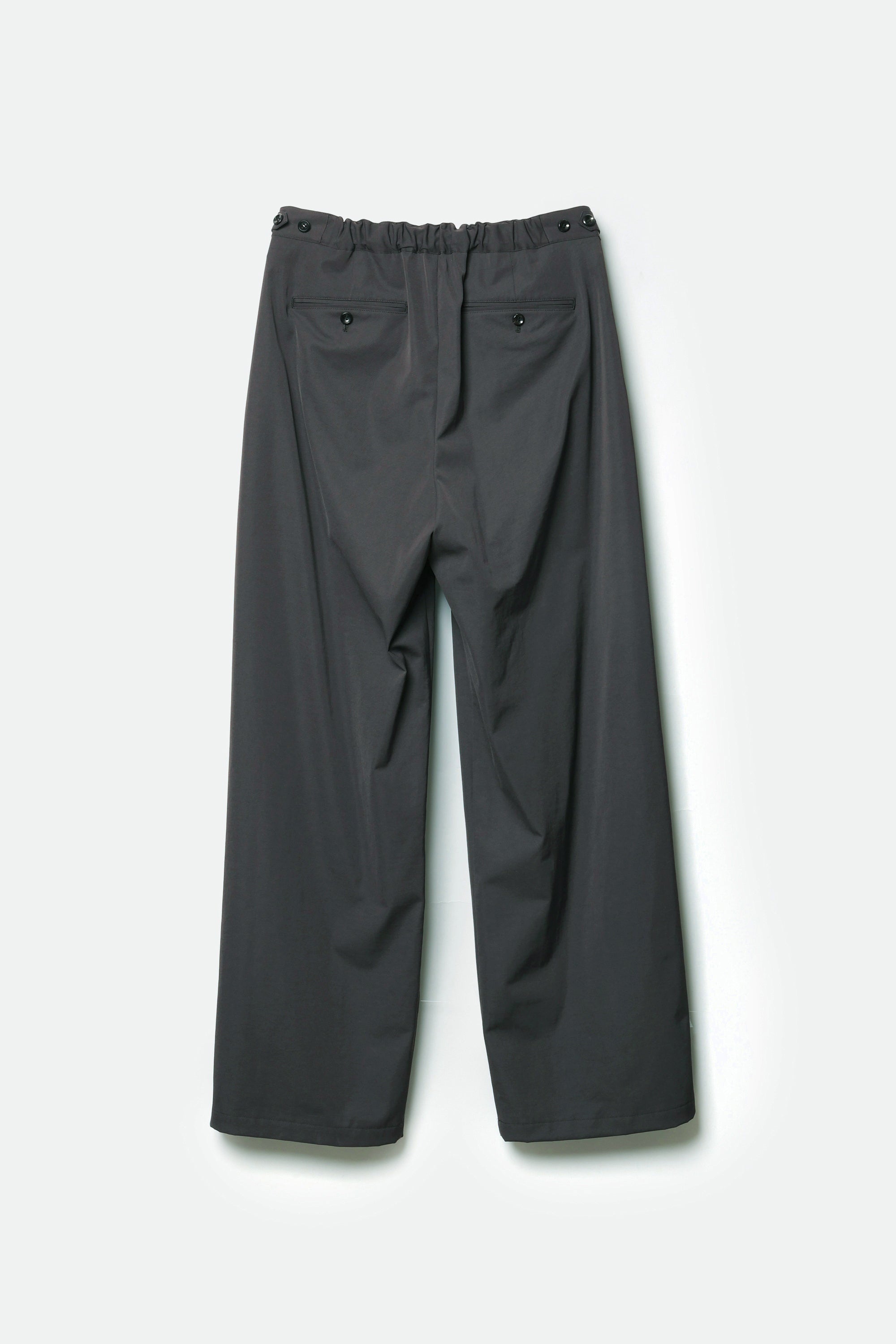 ポリエステル/コットン/リネンドライツイル ワイドパンツ〔AP61-024〕