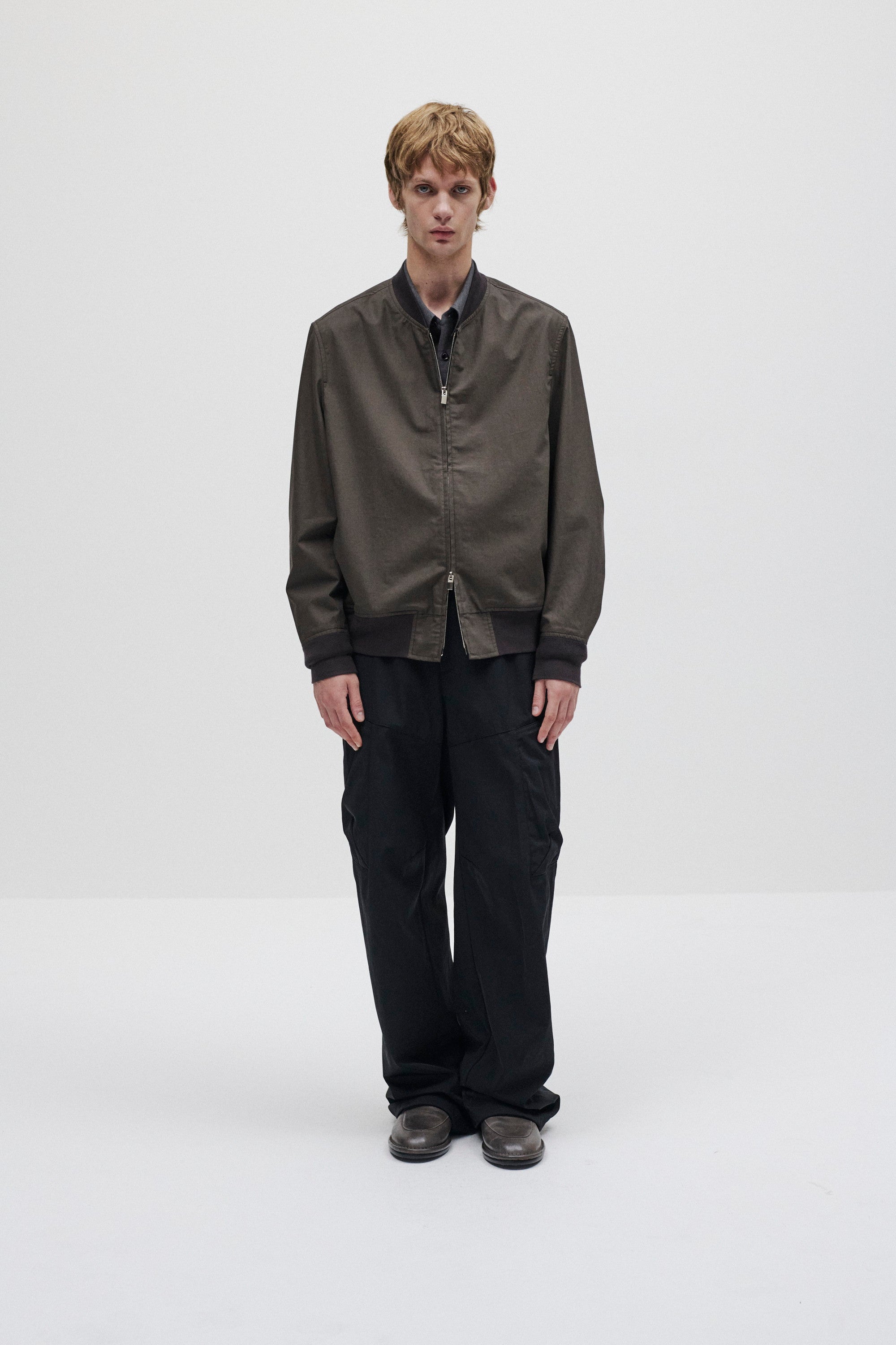 コットン/ナイロンウェザー 3Dワイドカーゴパンツ