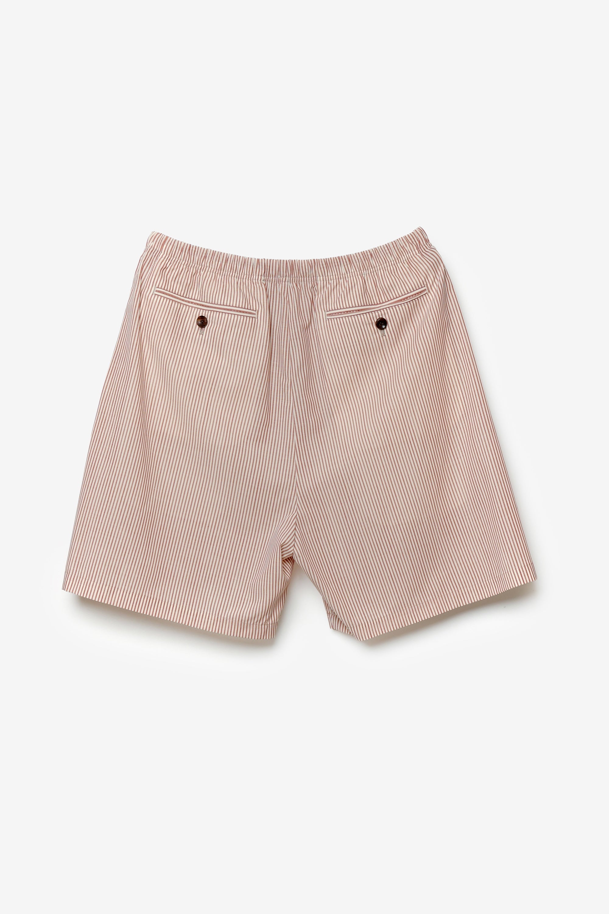 ウール/ポリエステル ストライプ イージーショートパンツ