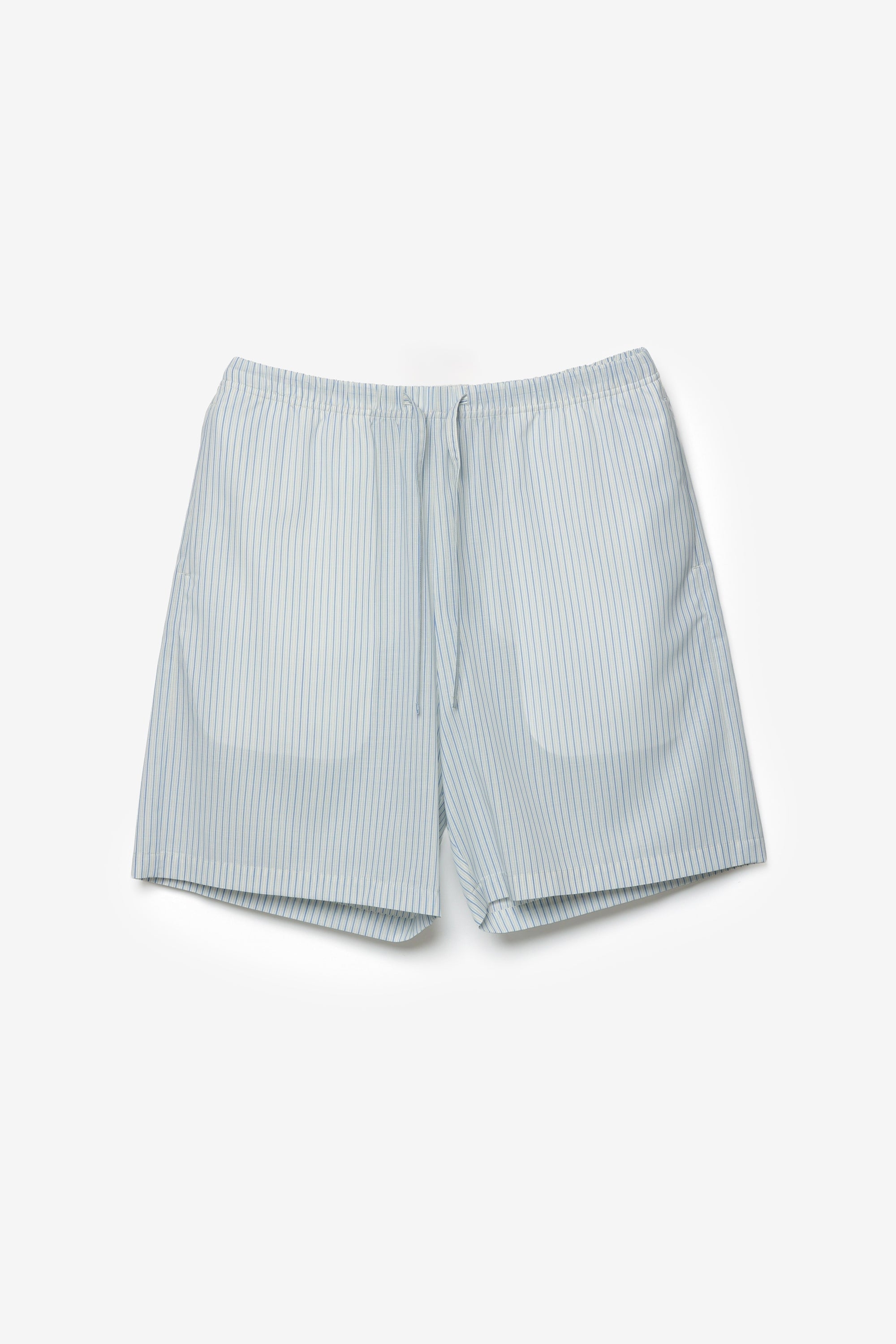 ウール/ポリエステル ストライプ イージーショートパンツ