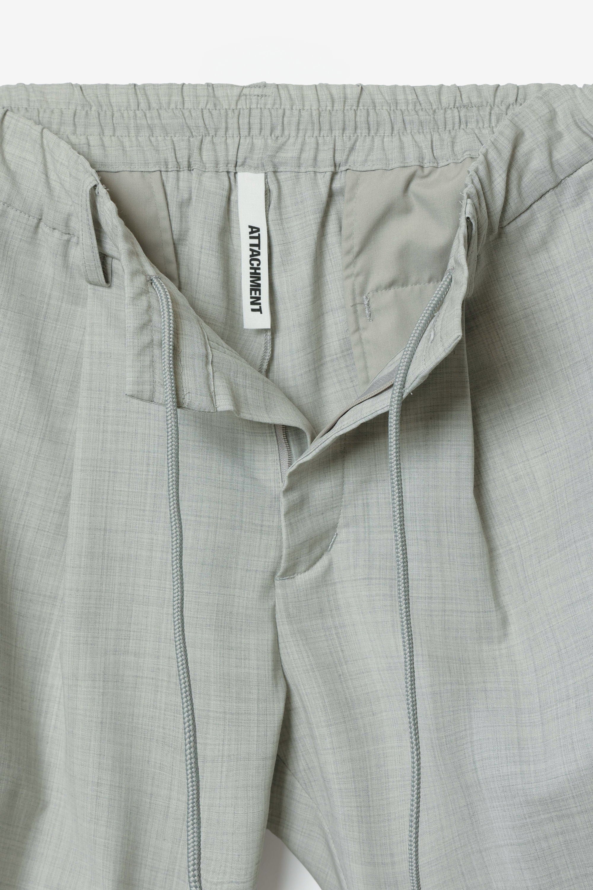 ウール/トリアセテート ストレッチトロ 1タックワイドパンツ