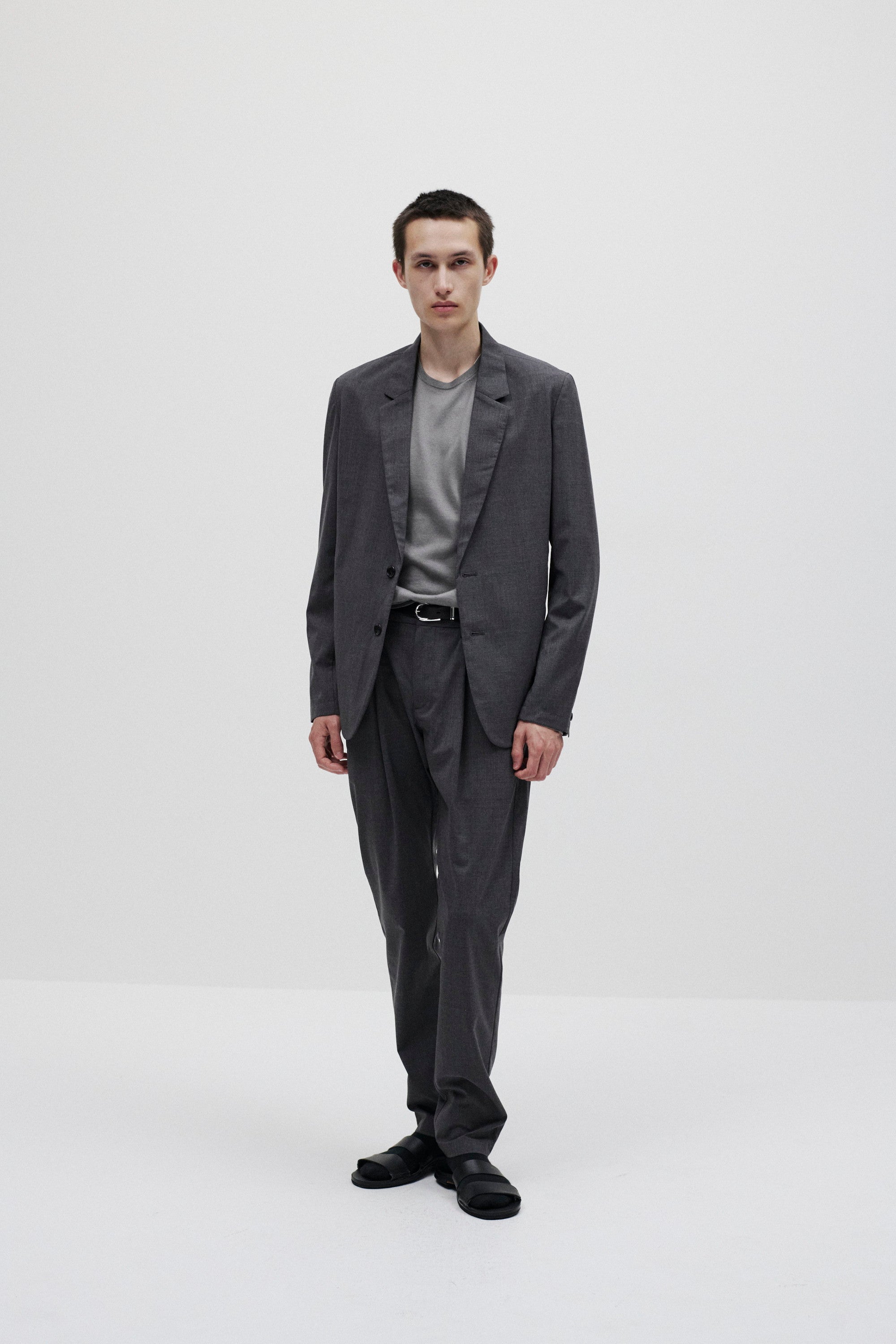 ウール/トリアセテート ストレッチトロ レギュラーフィットイージーパンツ