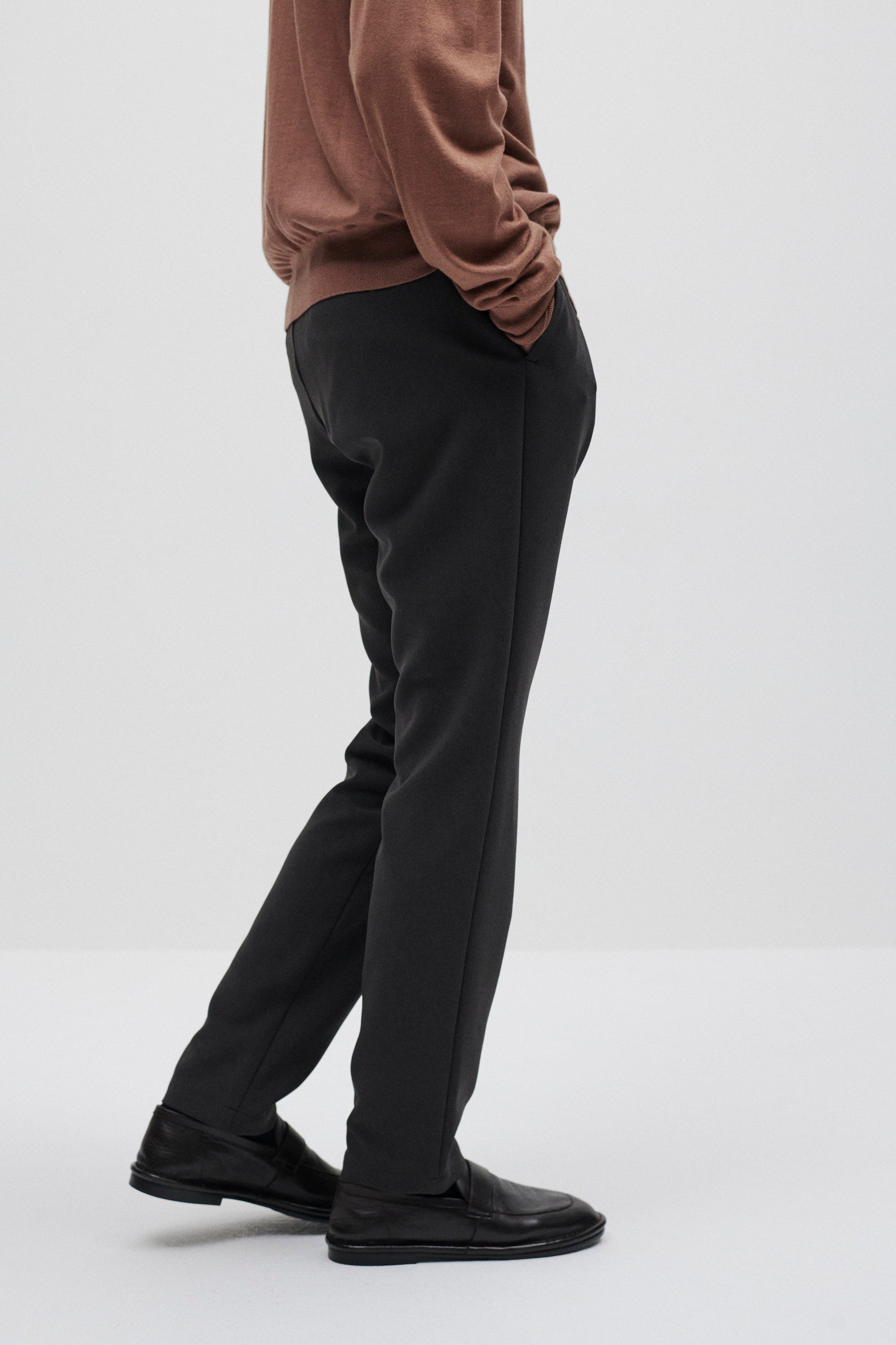 ポリエステルストレッチダブルクロス レギュラーフィットイージーパンツ